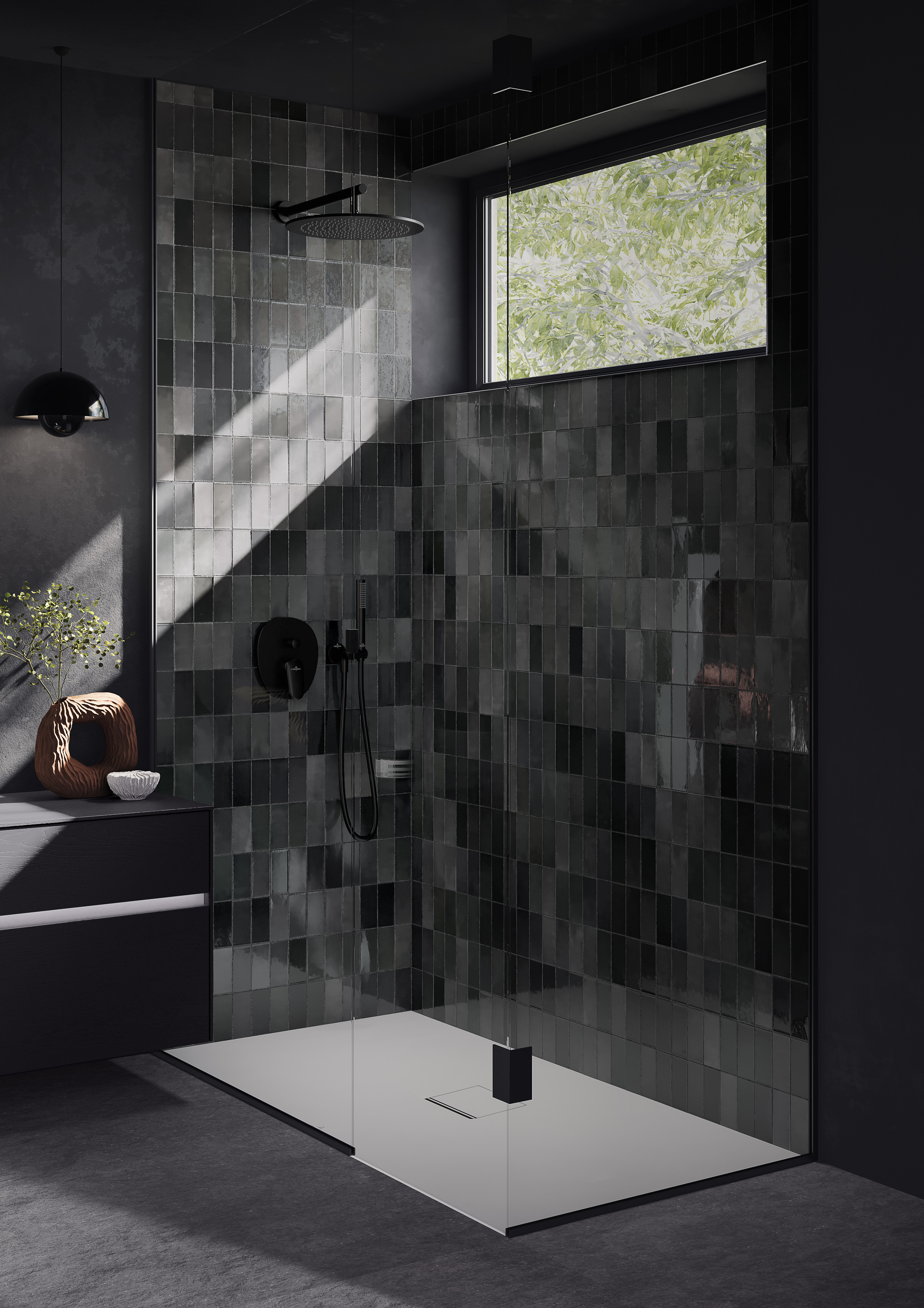 Antao Concealed single-lever bath / shower mixer , Matt Black