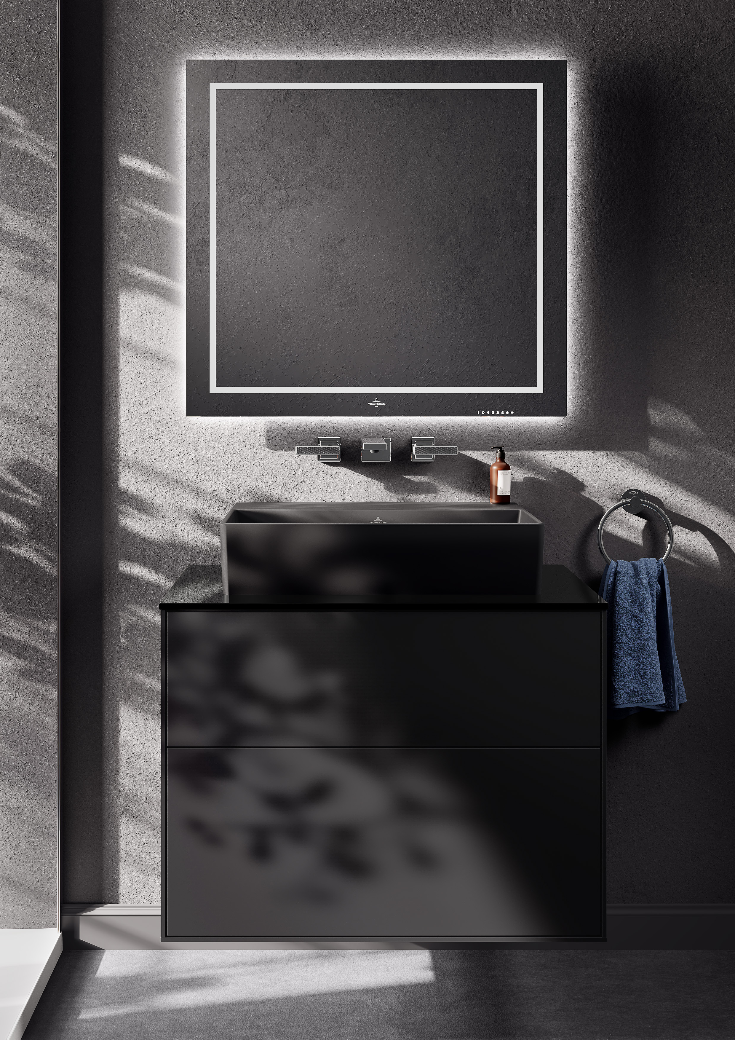 Finion Mirror, with lighting, 800x750x45mm