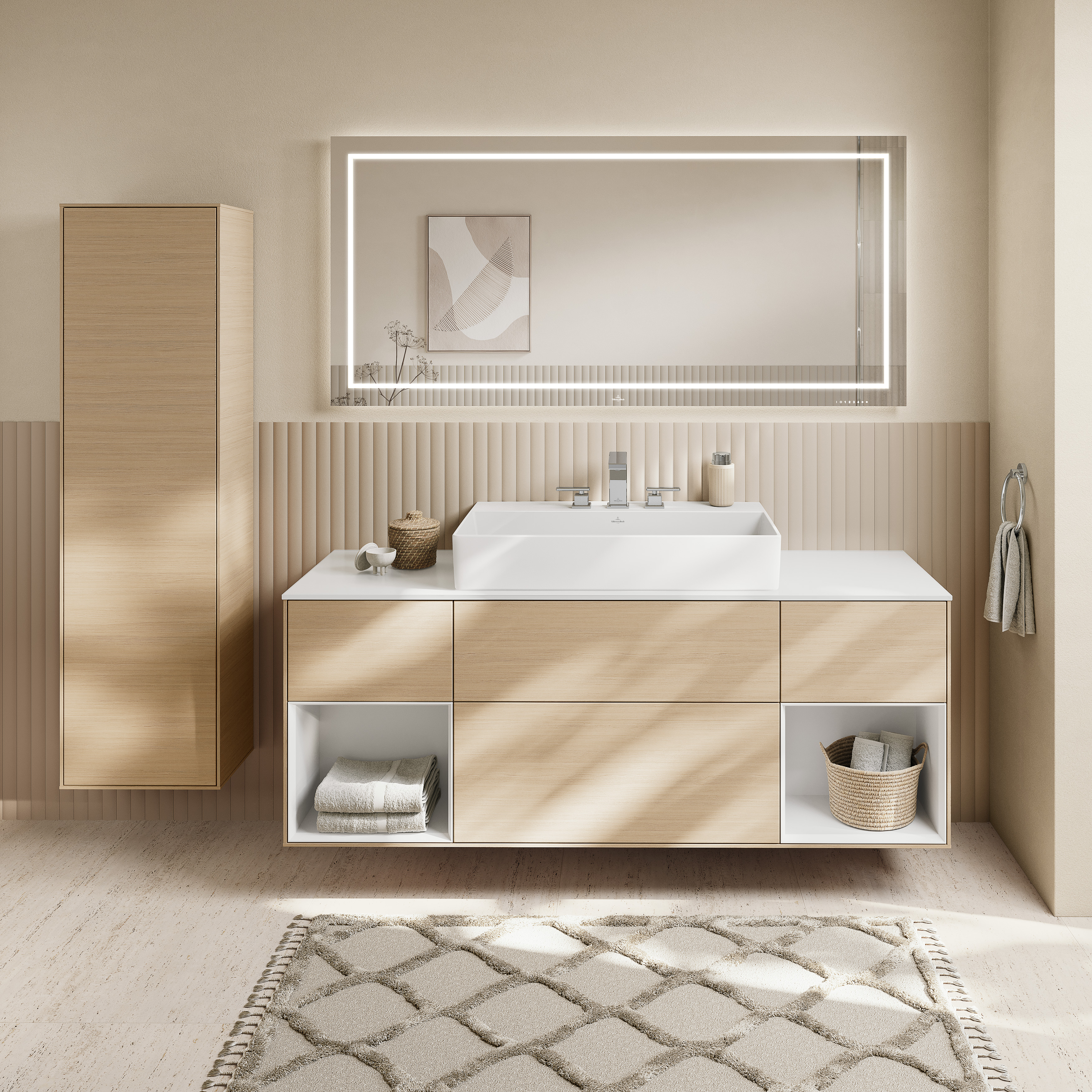 Elements - Tender Barre porte-serviettes, 164x32x185mm, Chrome