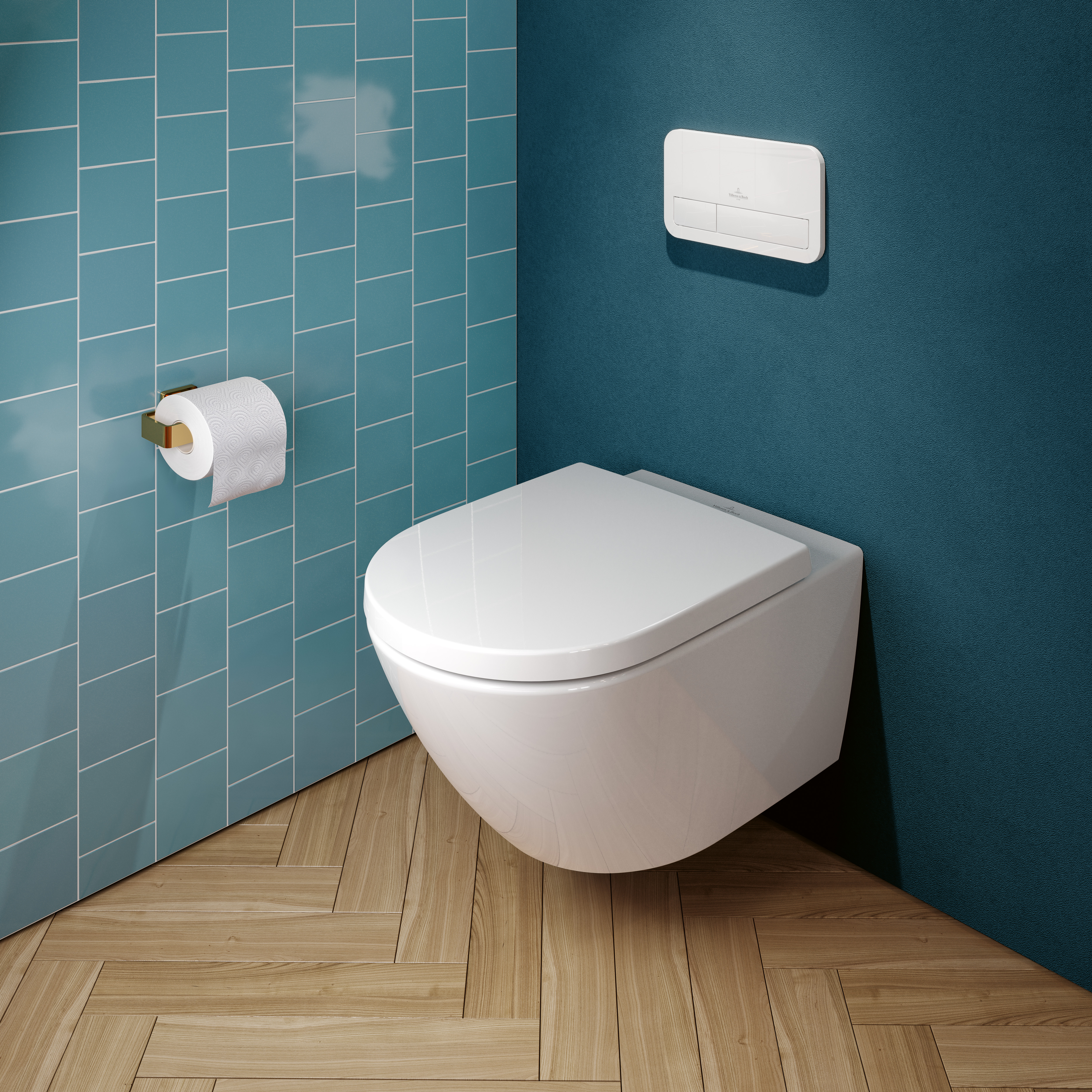 Subway 3.0 TwistFlush Washdown toilet, rimless, wall-mounted, with <p>TwistFlush</p>, White Alpin AntiBac CeramicPlus