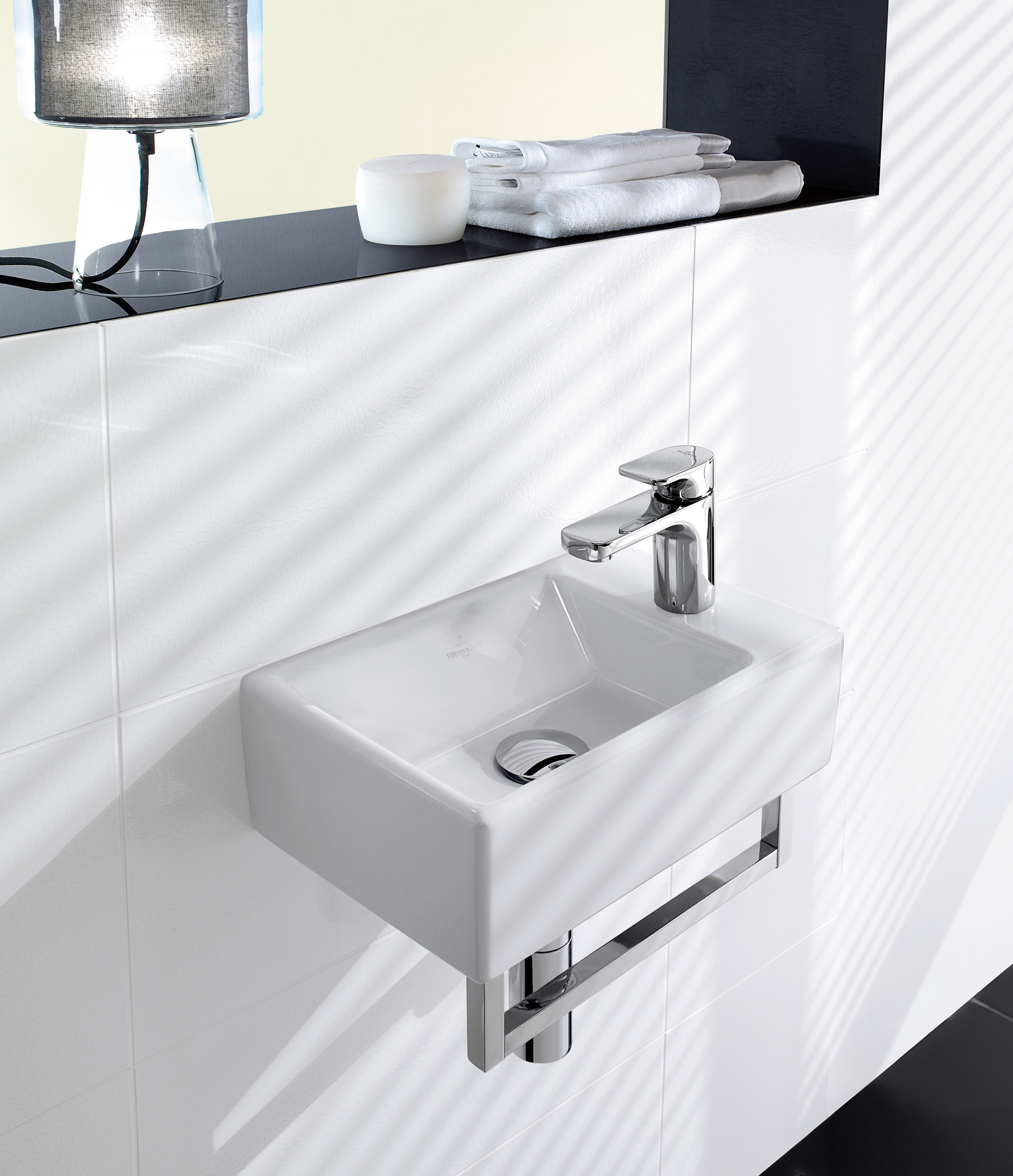 Memento Handtuchhalter, 345x20x100mm, Edelstahl, Hochglanz poliert