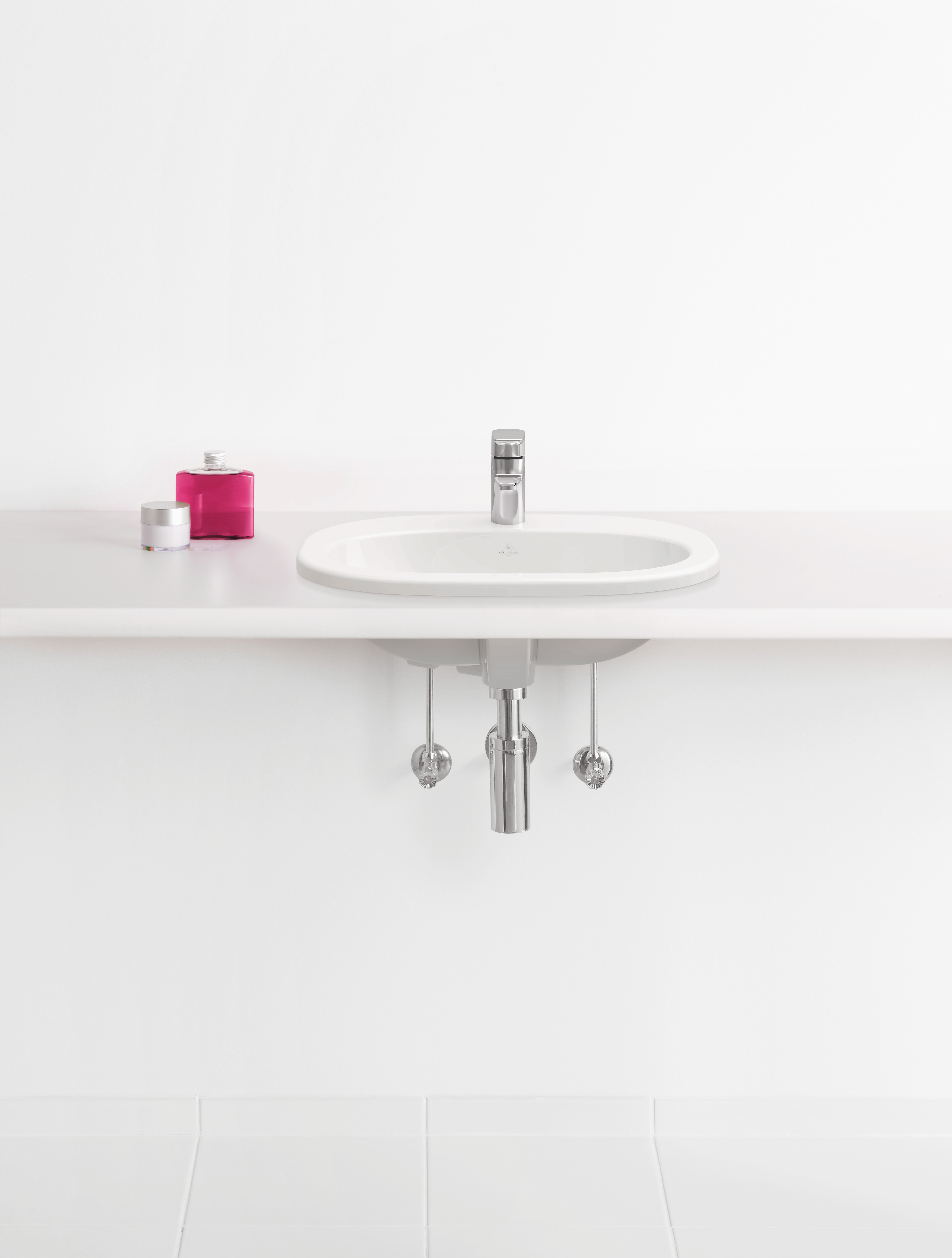 O.novo Built-in washbasin, 560x405x200mm, without overflow, White Alpin