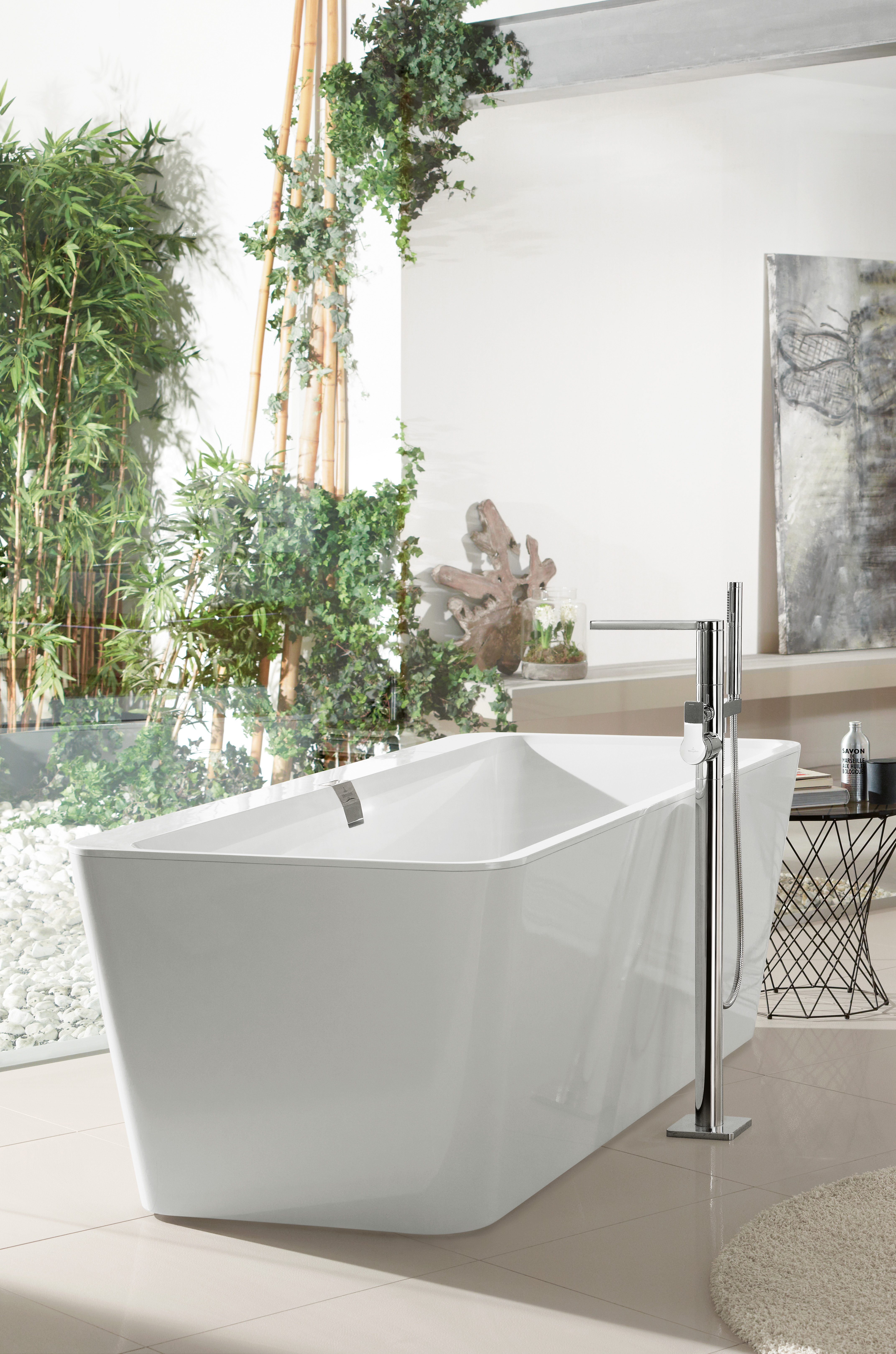 Squaro Edge 12 Free-standing bath, 1800x800mm, White Alpin