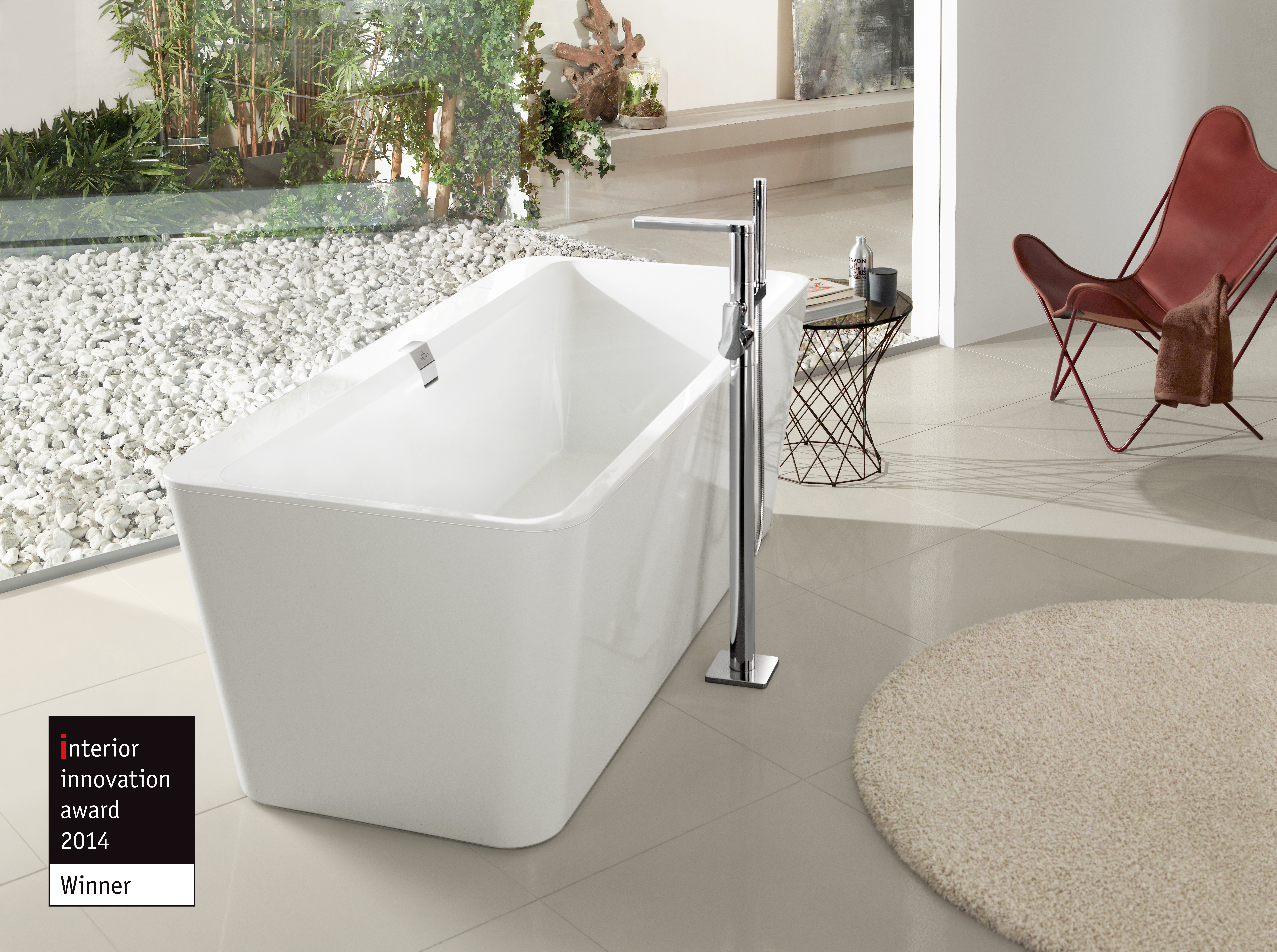 Squaro Edge 12 Free-standing bath, 1800x800mm, White Alpin