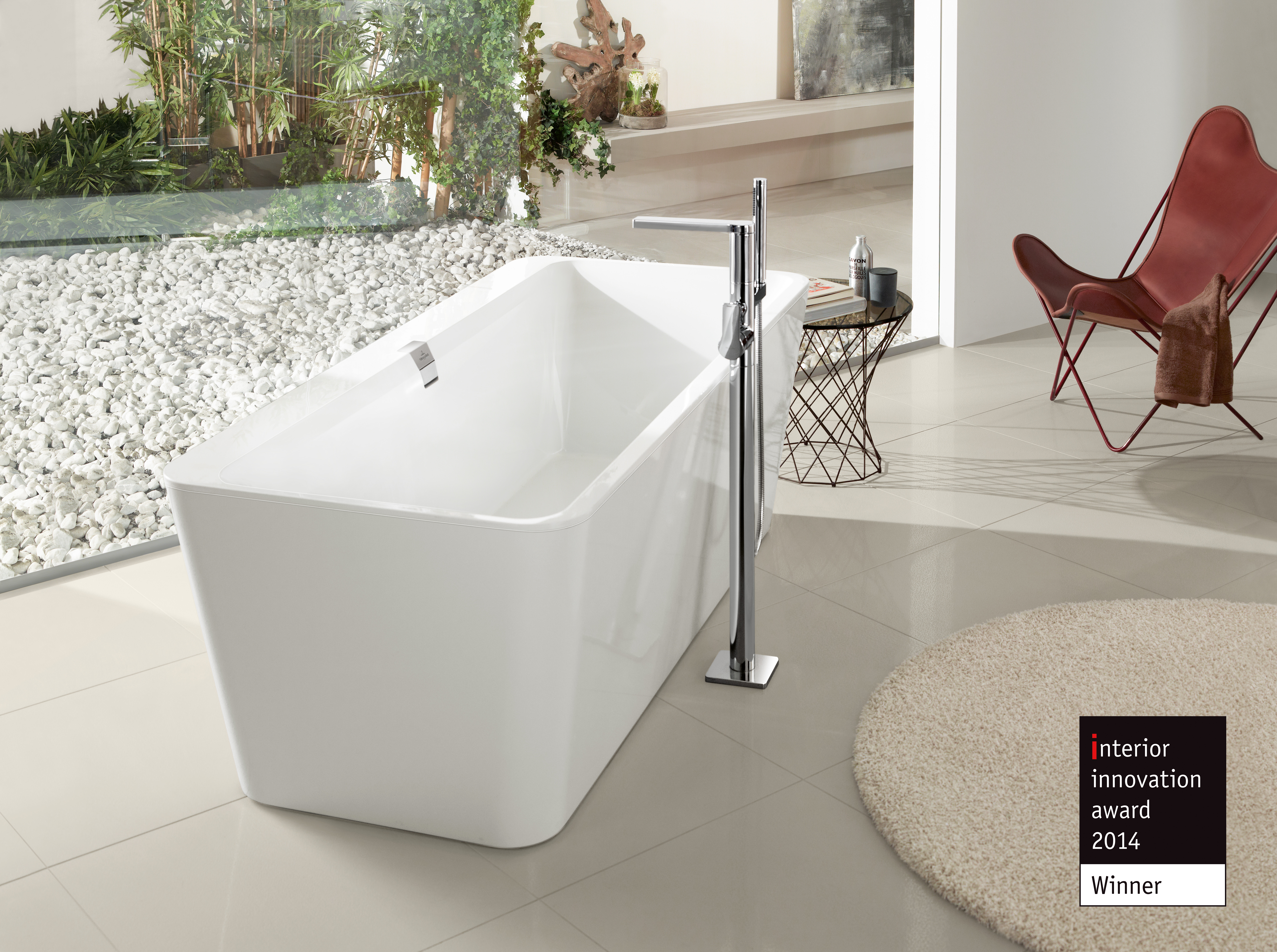 Squaro Edge 12 Free-standing bath, 1800x800mm, White Alpin