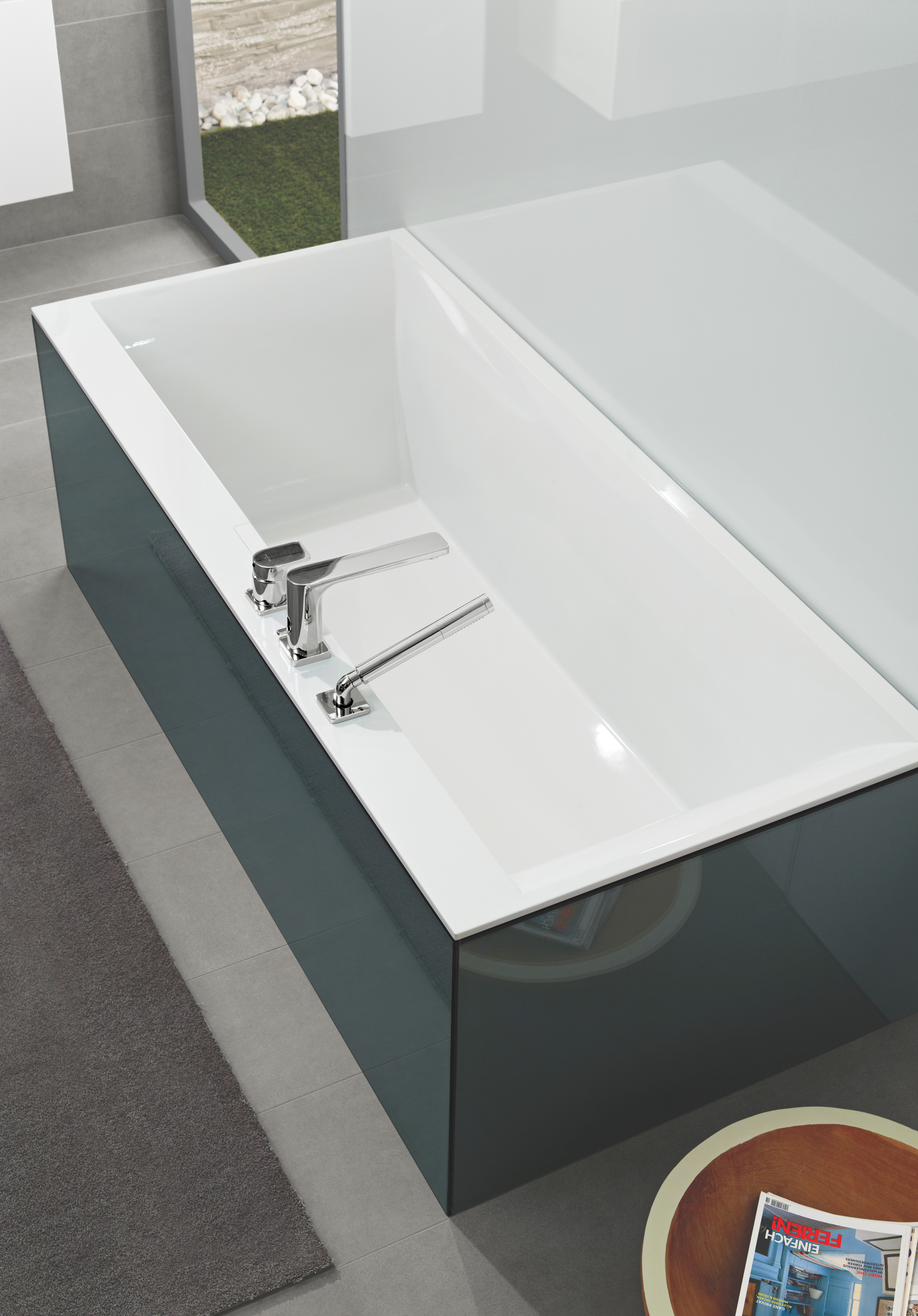 Squaro Edge 12 rechteckige Badewanne, 1700x750mm, Weiß Alpin
