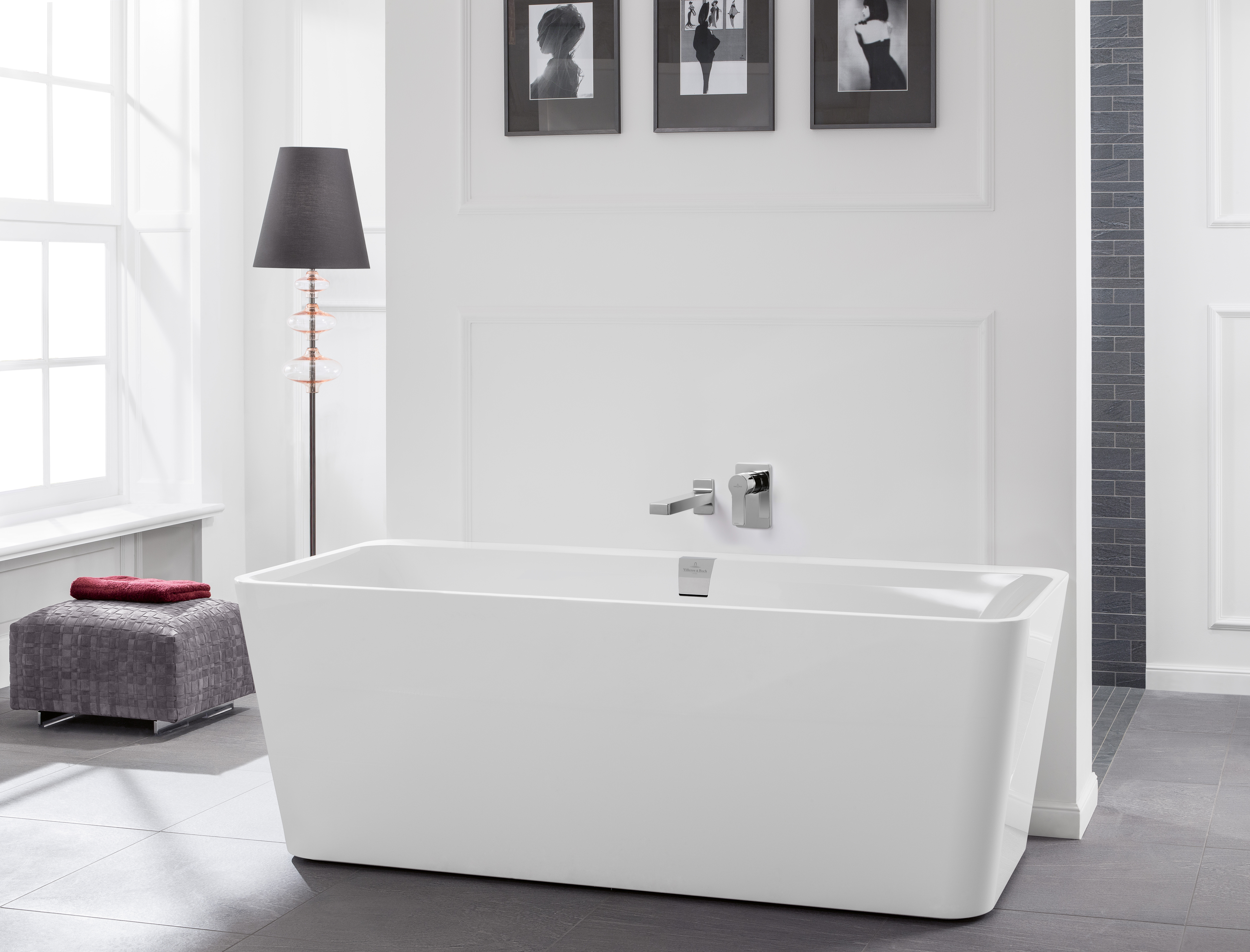 Squaro Edge 12 Excellence Vasca da bagno, 1800x800mm, Bianco Alpin