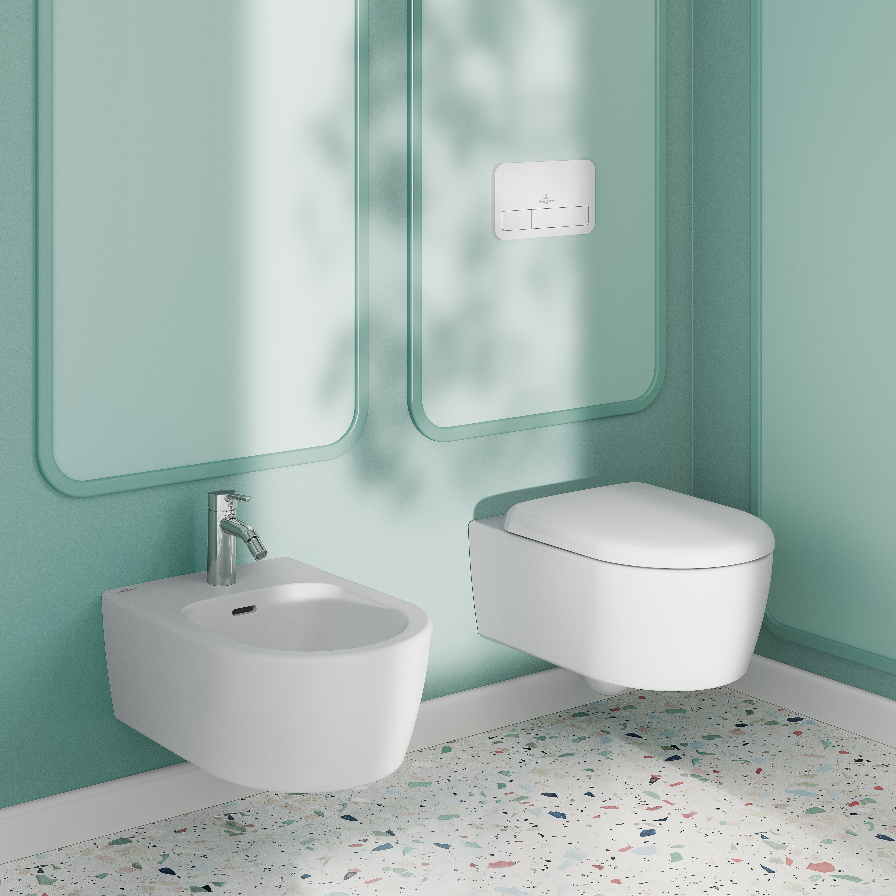 Skyla Bidet, 370x530mm, Stone White CeramicPlus