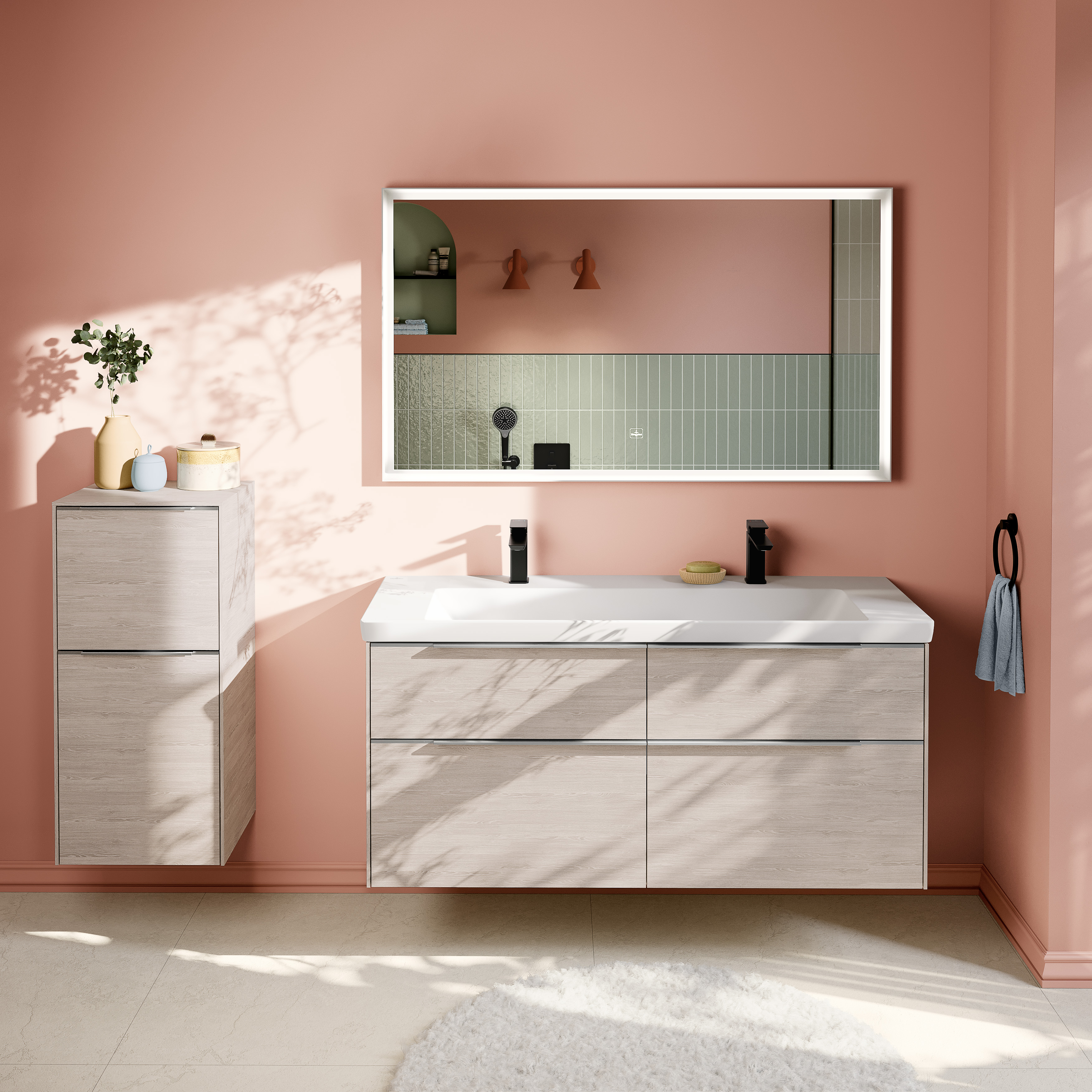 Elements - Tender Handtuchhalter, 164x32x185mm, Matt Black