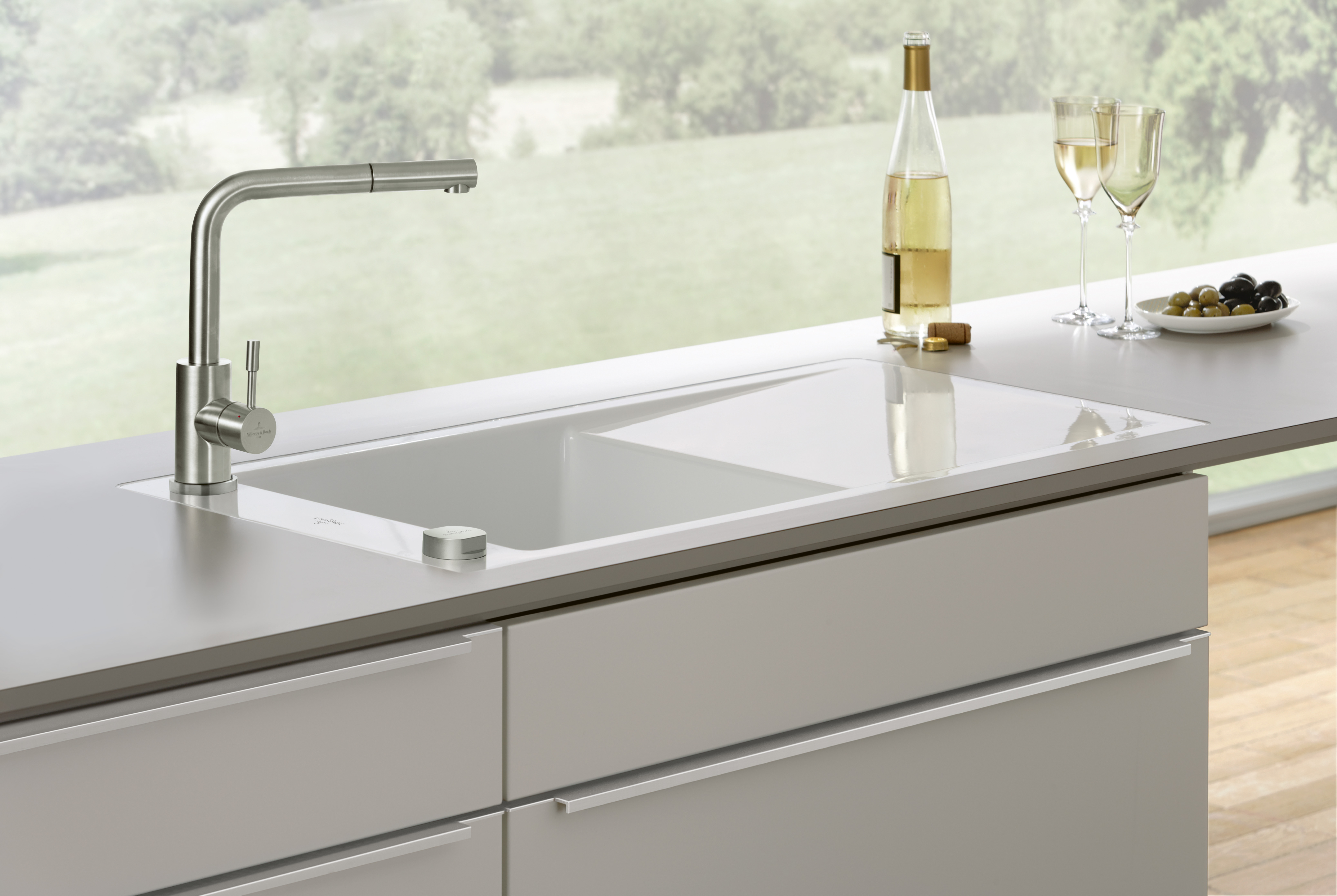 Steel Shower Küchenarmatur, aus Edelstahl, Edelstahl massiv