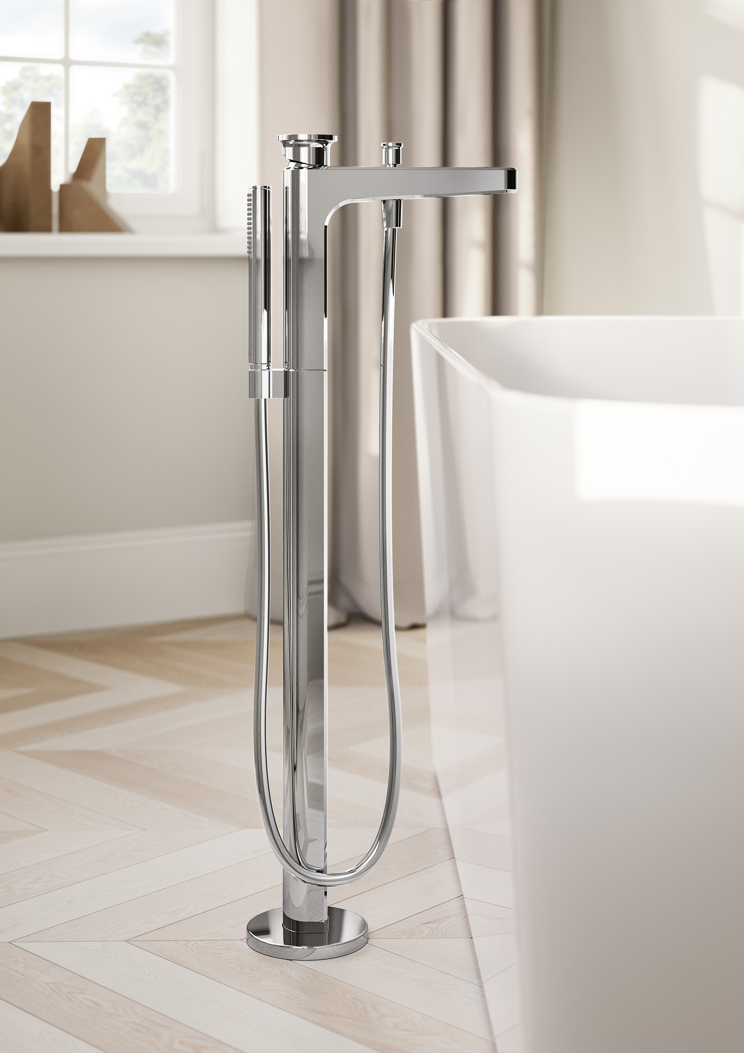 Vea Einhebel-Badewannenarmatur, Chrom