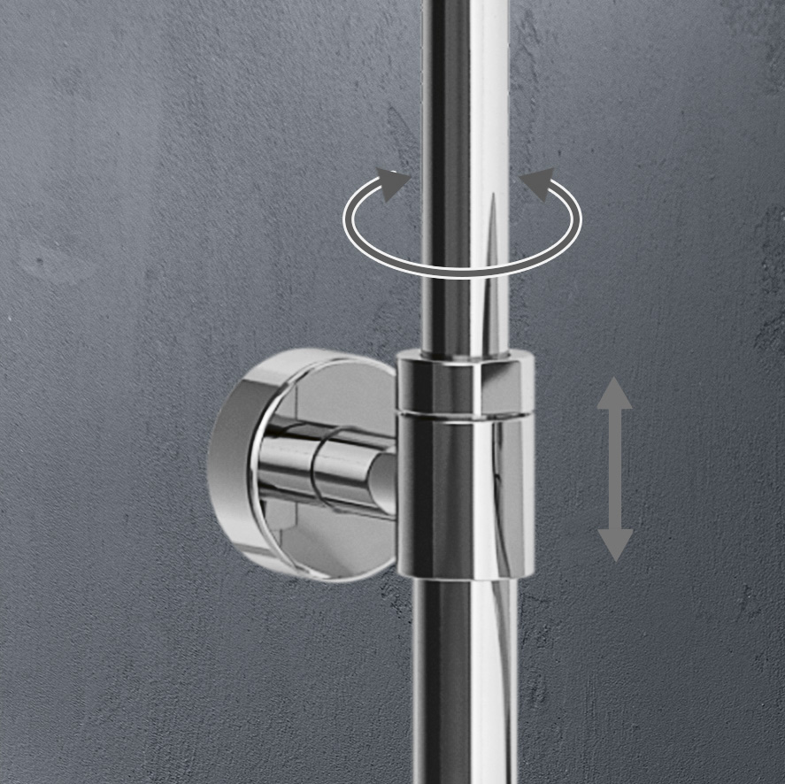 Embrace PLUS Douchesysteem met drie functies, voor wandmontage, Chrome