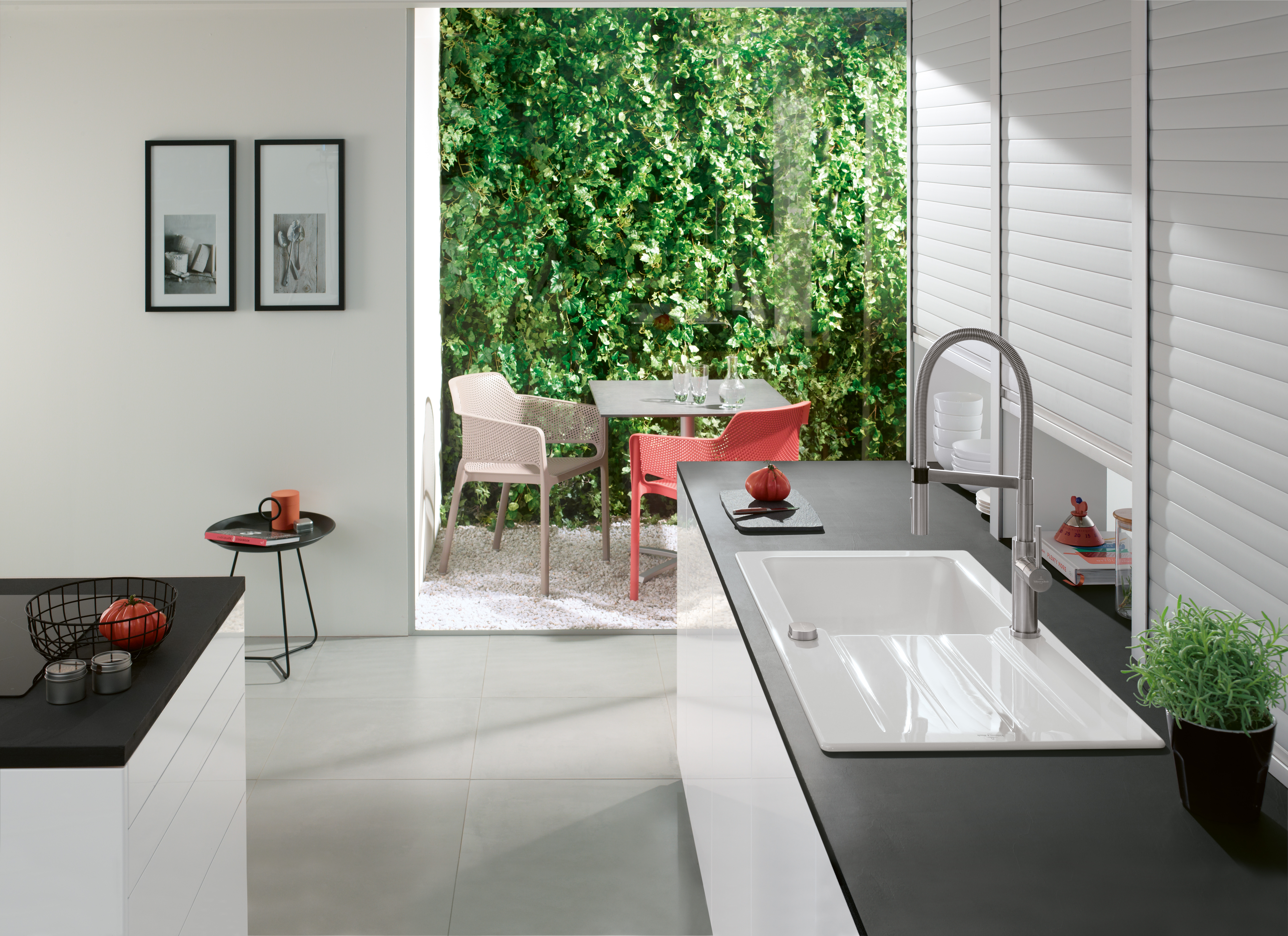 Architectura 60 Built-in sink included Waste system with pop-up waste system, of Ceramic, 1000x510mm, White Alpin CeramicPlus