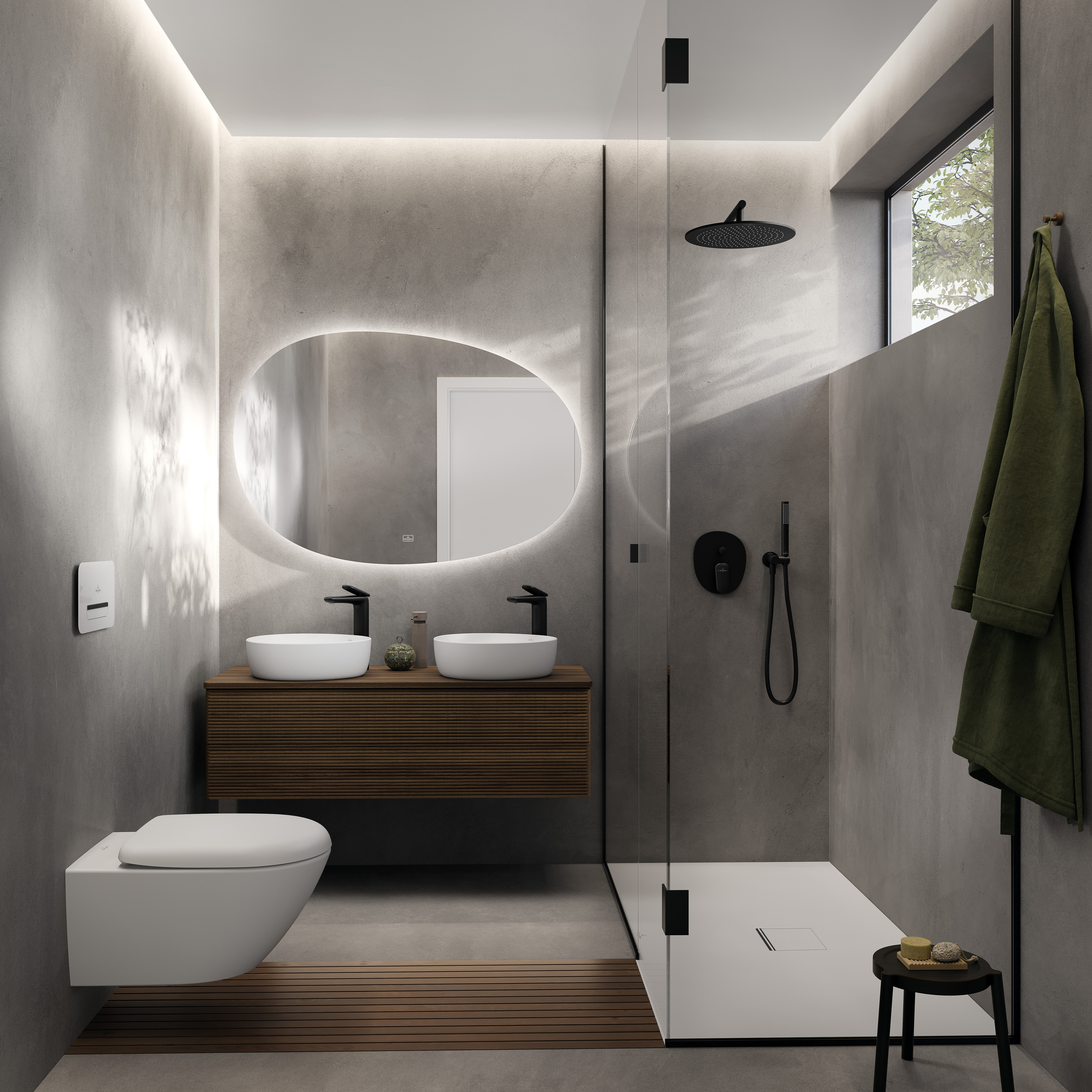 Antao Concealed single-lever bath / shower mixer , Matt Black