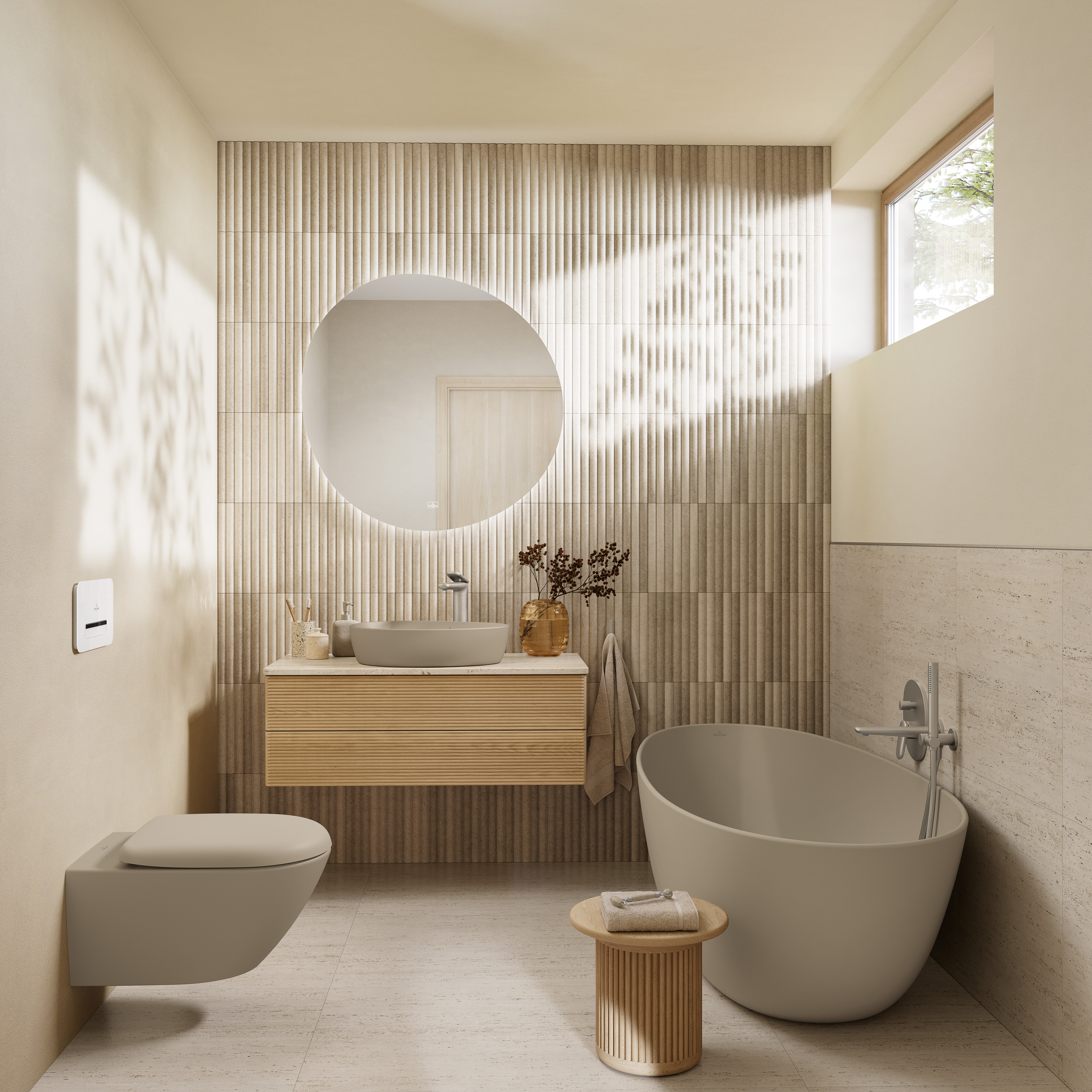 Antao Free-standing bath, 1700x750mm, Almond