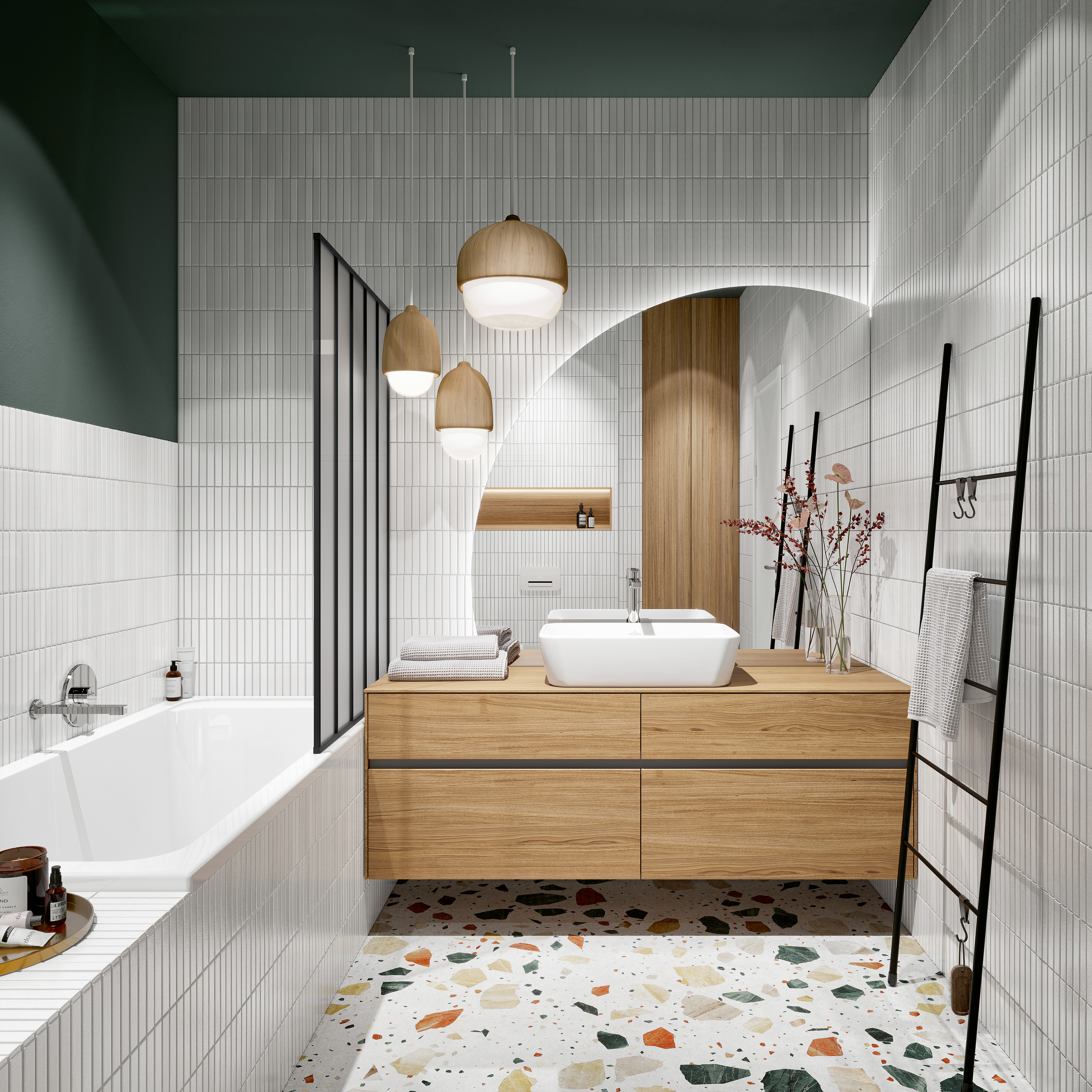 Architectura Tall single-lever basin mixer, With push-open waste, Chrome