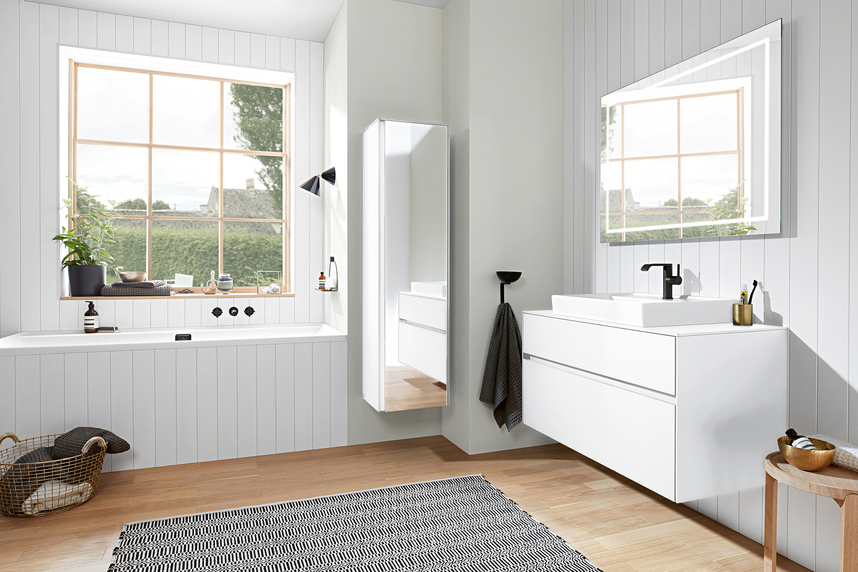 Collaro Rectangular bath, 1900x900mm, Stone White