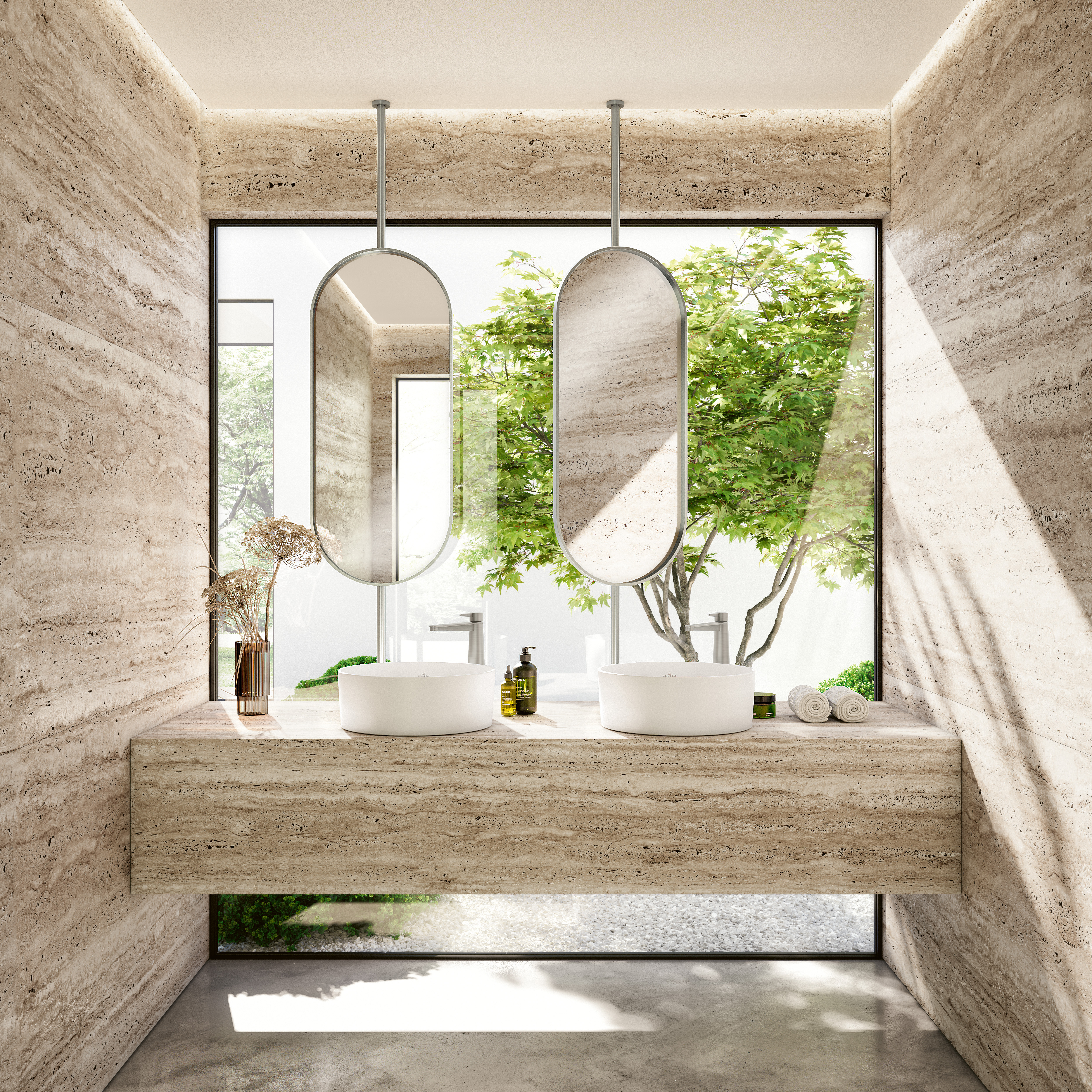 Octagon Aufsatzwaschbecken, 418x418x150mm, ohne Überlauf, Stone White CeramicPlus