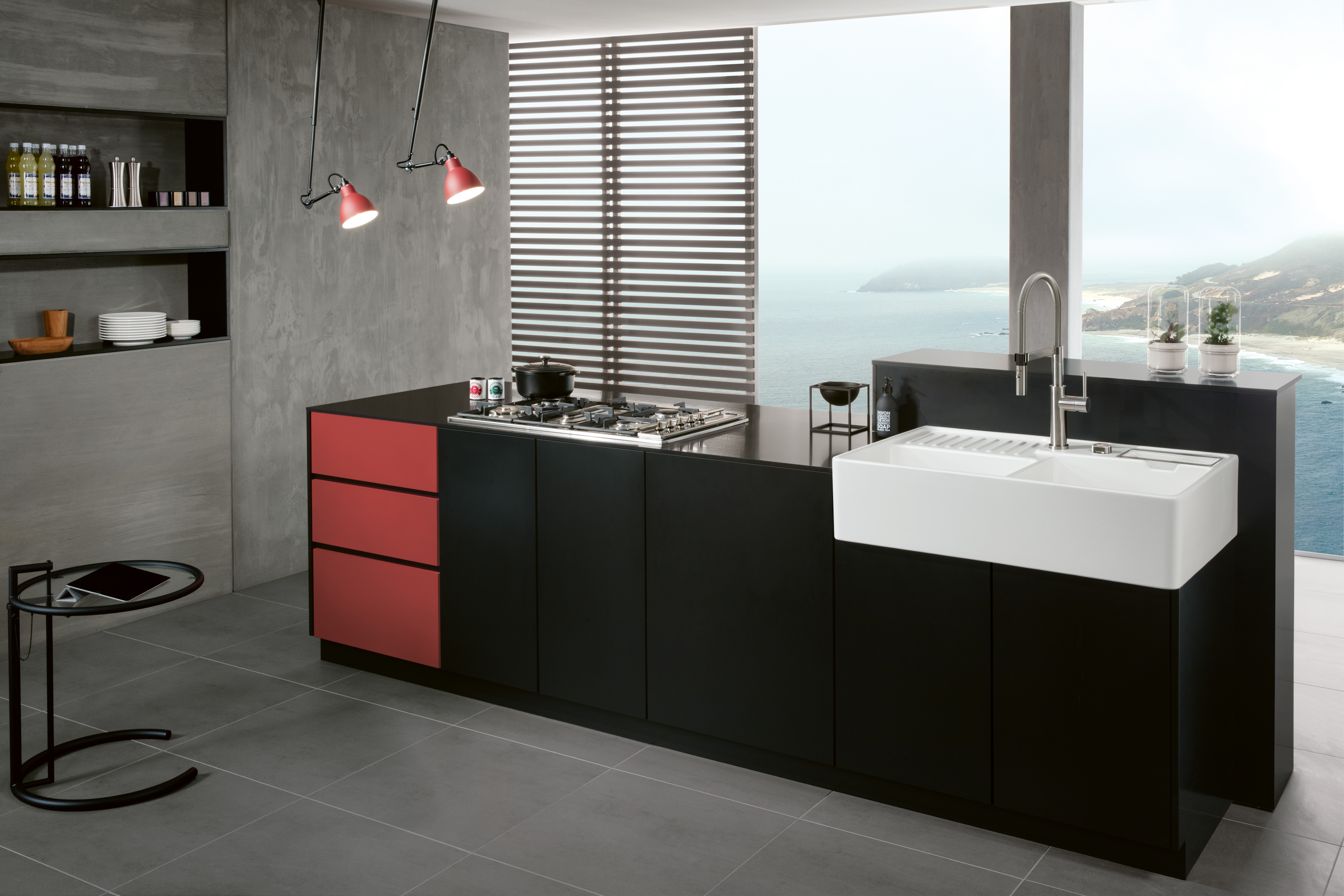 Double-bowl sink Double-bowl sink included Waste system with pop-up waste system, of Ceramic, 895x630mm, White Alpin CeramicPlus