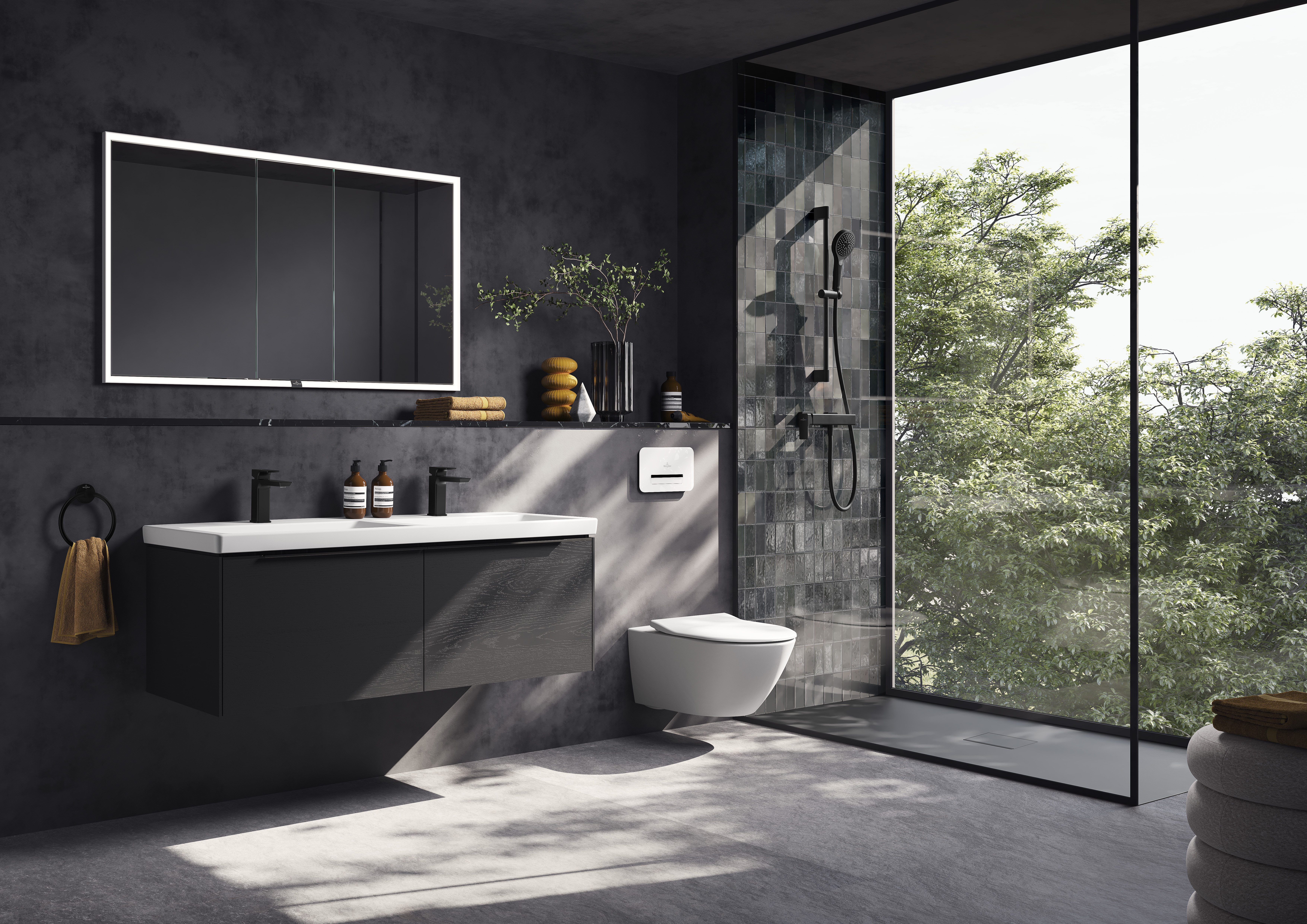 Subway 3.0 TwistFlush Washdown toilet, rimless, wall-mounted, with <p>TwistFlush</p>, Stone White CeramicPlus