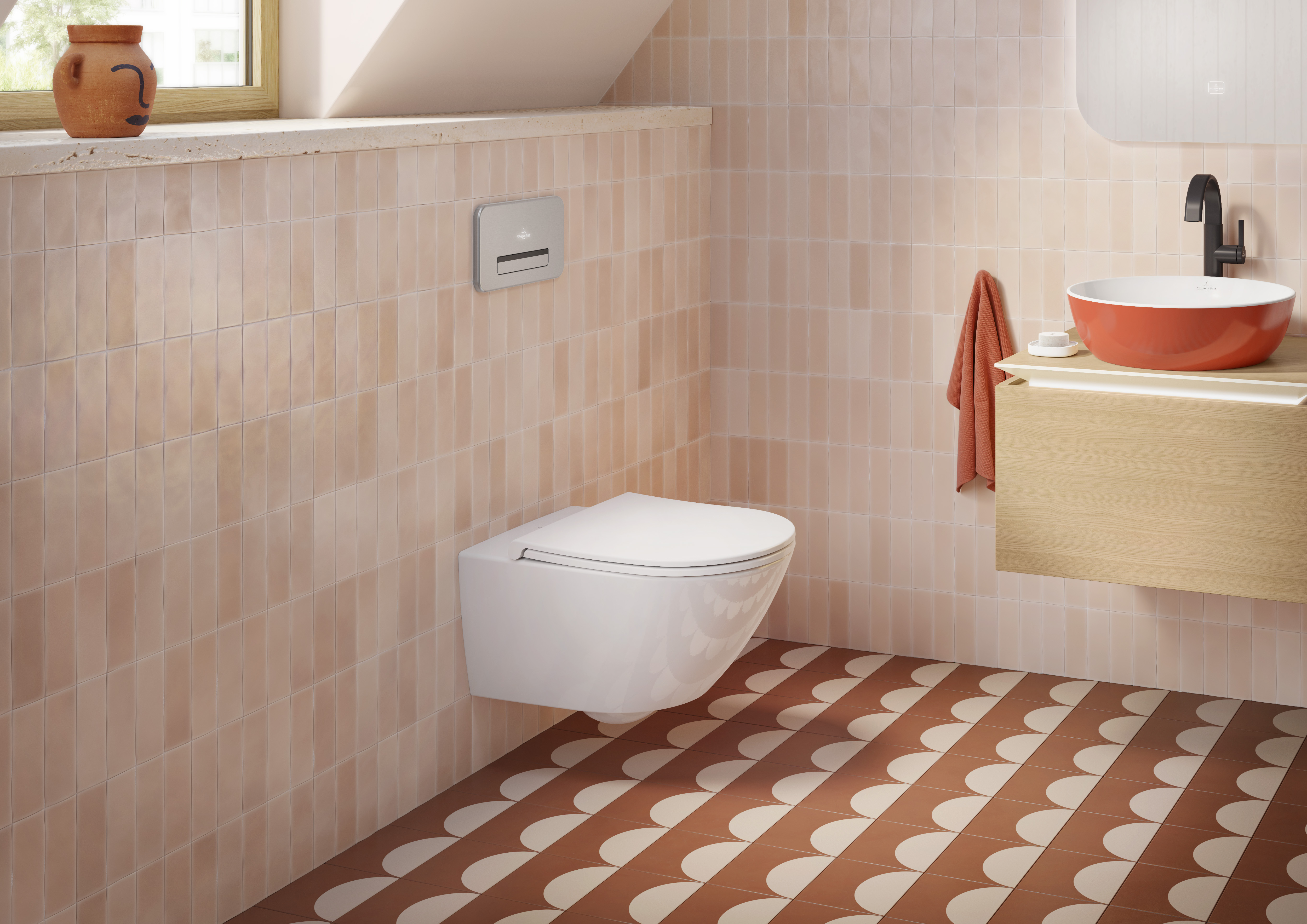 Dawn Tall basin mixer with side-lever, Without waste, Matt Black