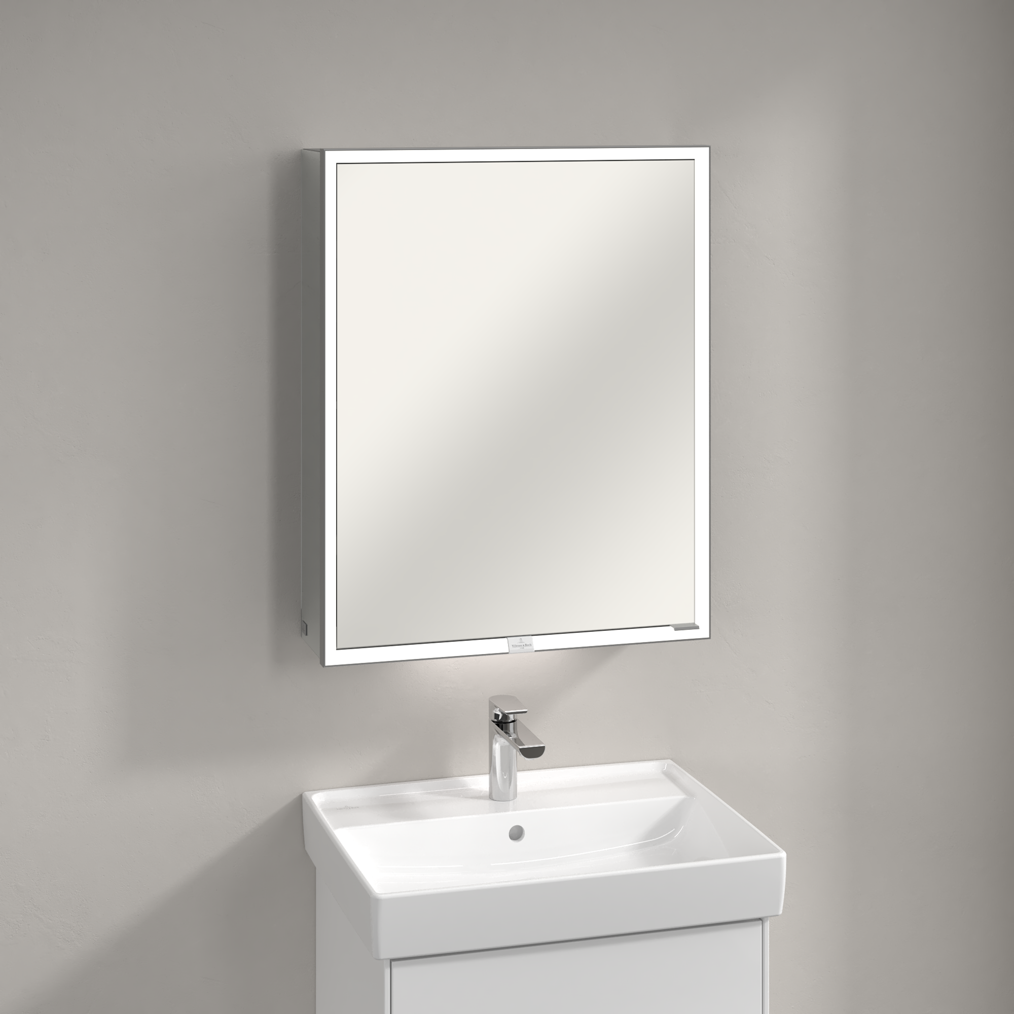 My View Now Armoire de toilette en saillie, avec éclairage, 600x750x168mm