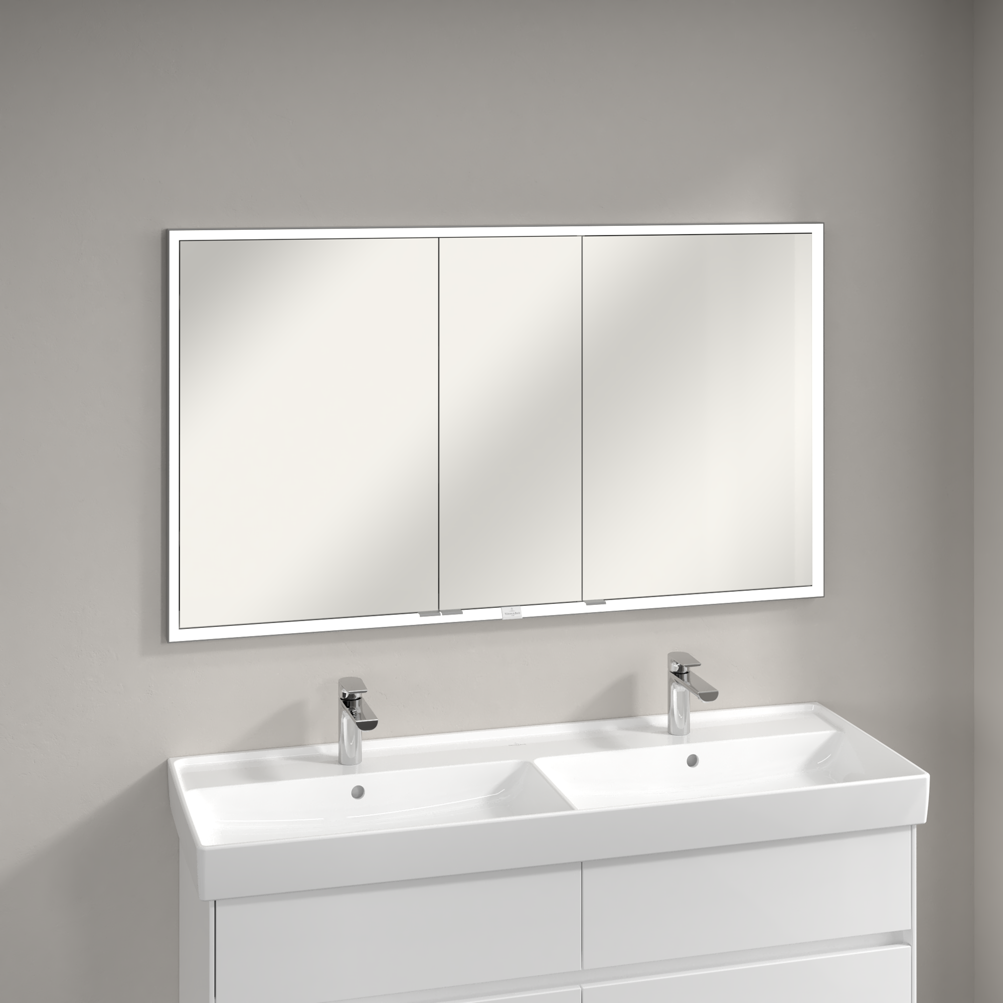 My View Now Built-in mirror cabinet, with lighting, 1300x750x168mm