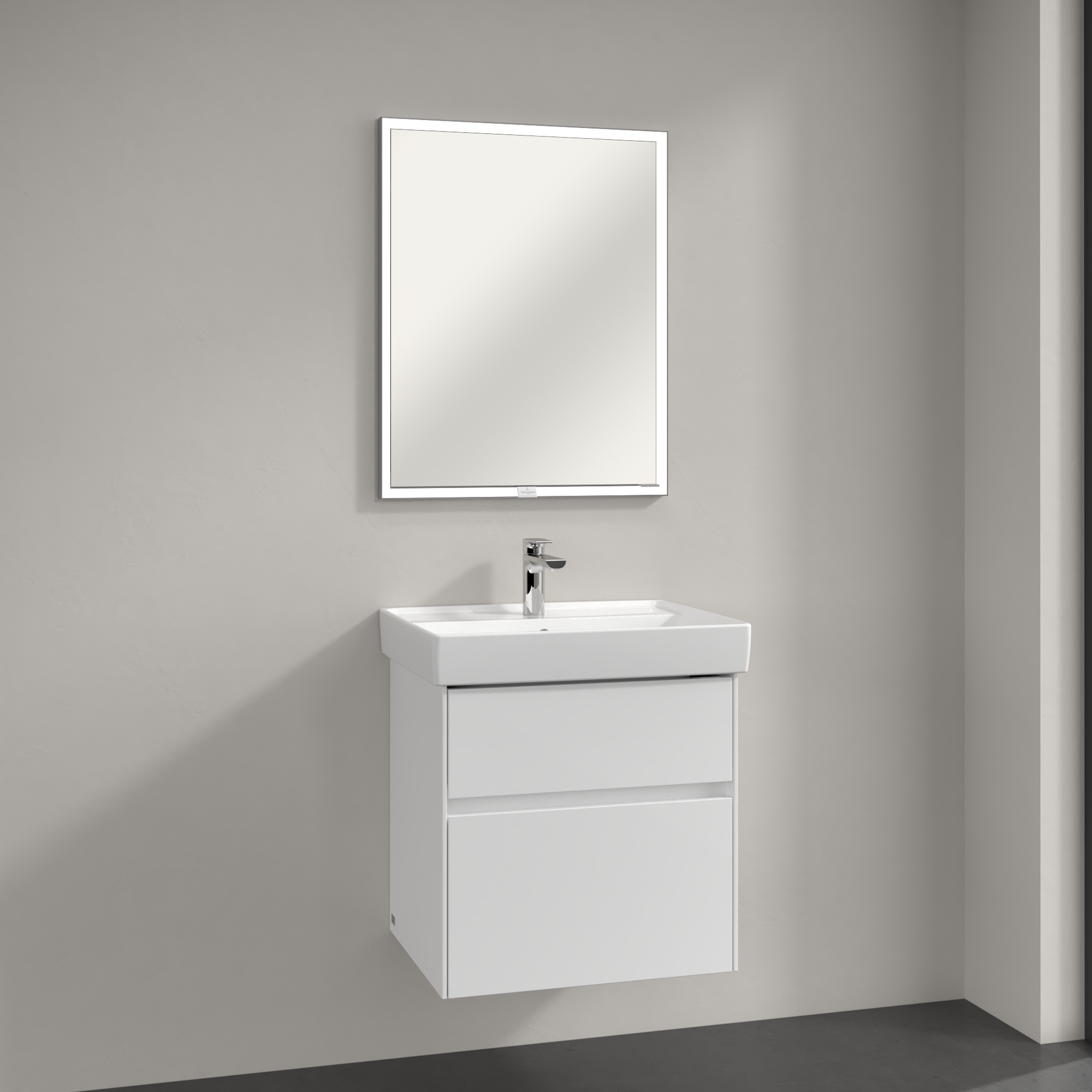 My View Now Built-in mirror cabinet, with lighting, 600x750x168mm