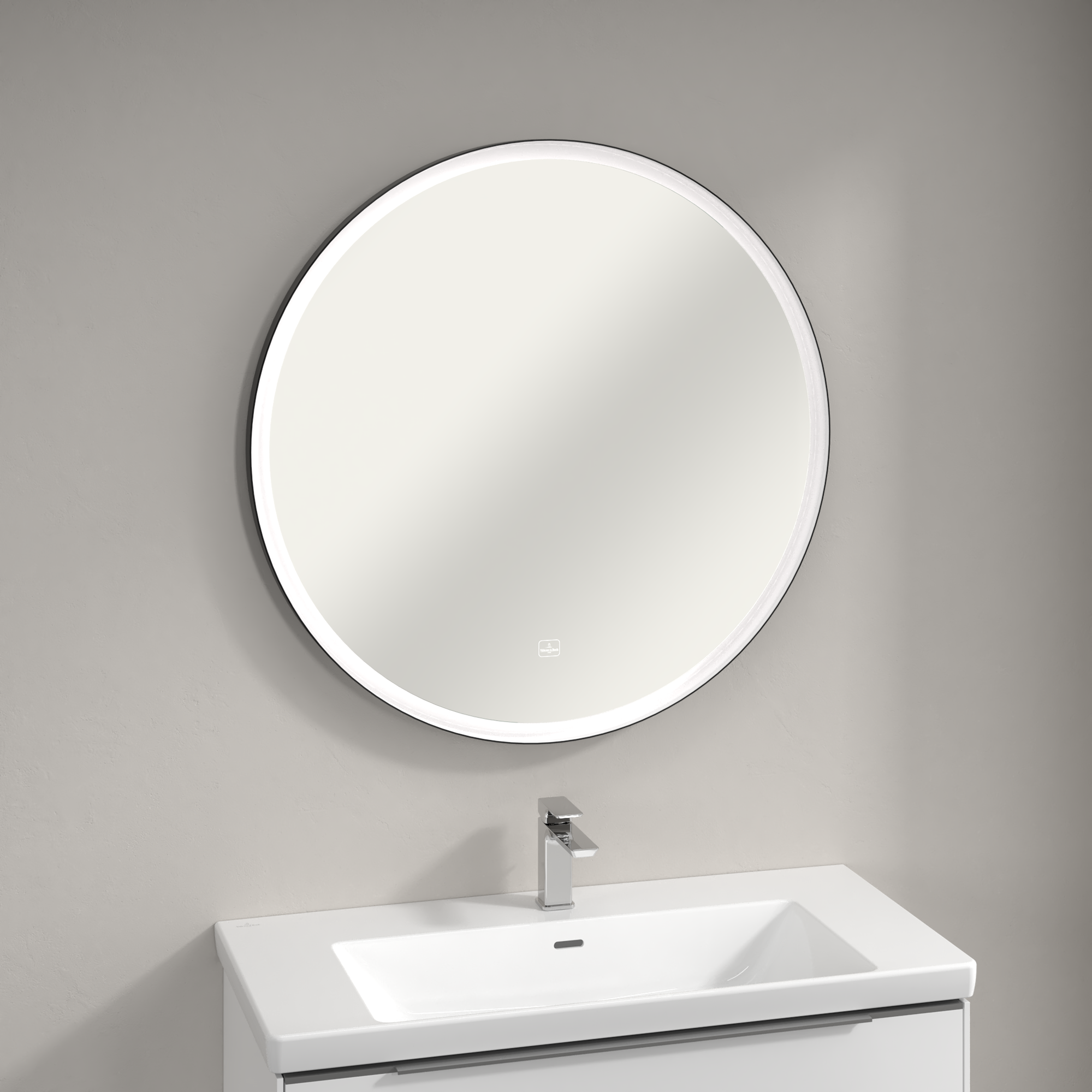 Subway 3.0 Miroir, avec éclairage, 910x910x45mm