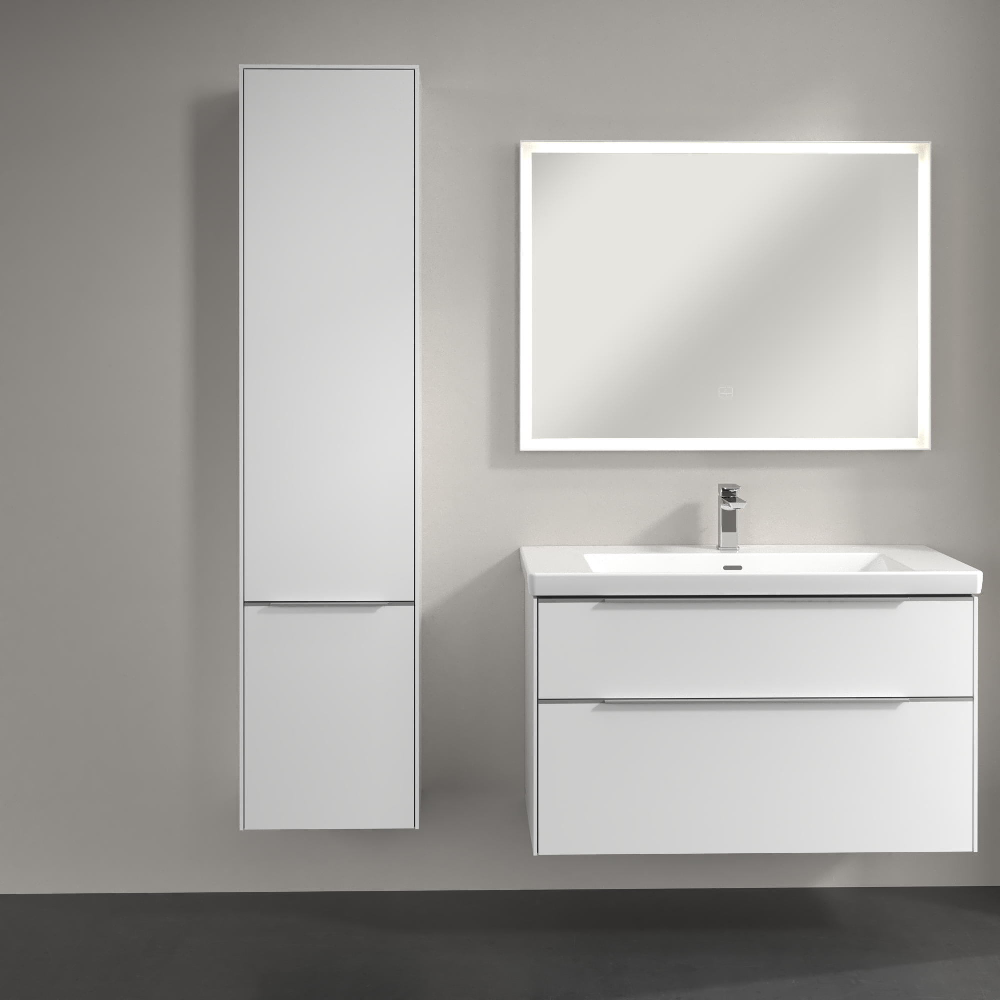 Subway 3.0 Tall cabinet, 2 doors, 400x1710x346mm, Body: Brilliant White, Front: Brilliant White