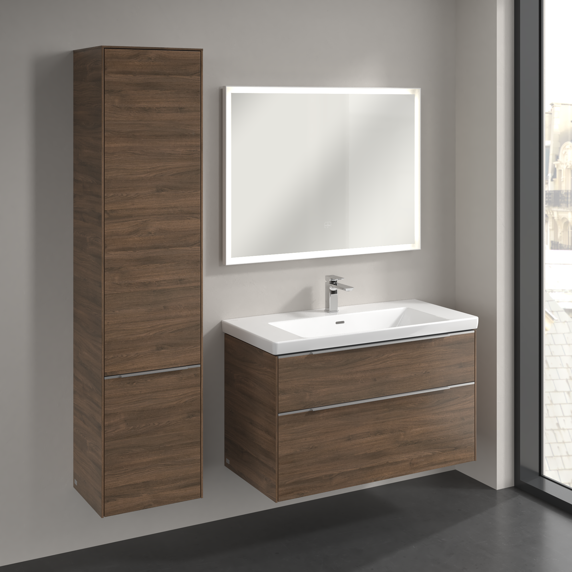 Subway 3.0 Armoire haute, 2 portes, 400x1710x346mm, Caisson: Arizona Oak, Façade: Arizona Oak