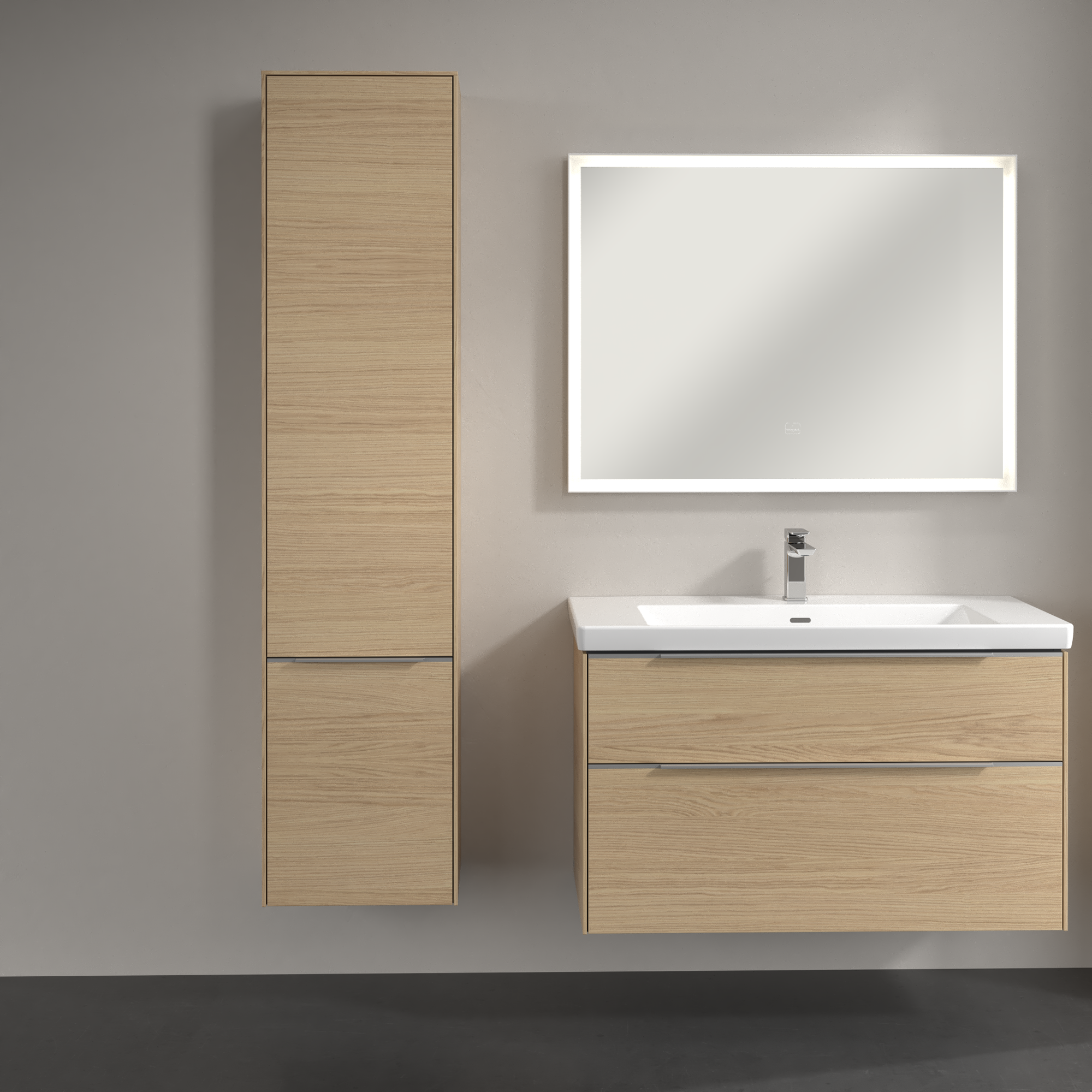 Subway 3.0 Hochschrank, 2 Türen, 400x1710x346mm, Korpus: Nordic Oak, Front: Nordic Oak