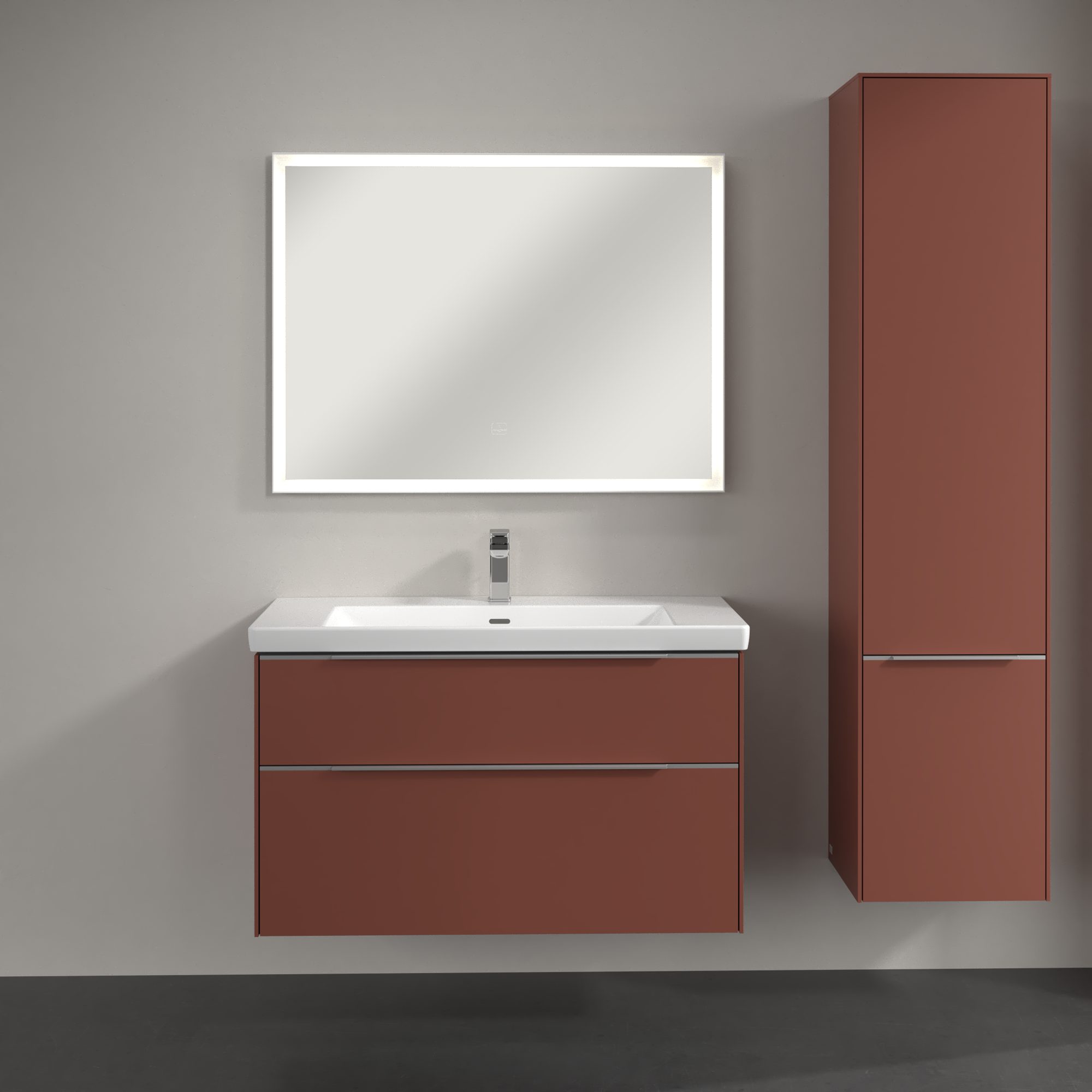 Subway 3.0 Armadio a colonna, 2 ante, 400x1710x346mm, Corpo: Wine Red, Fronte: Wine Red