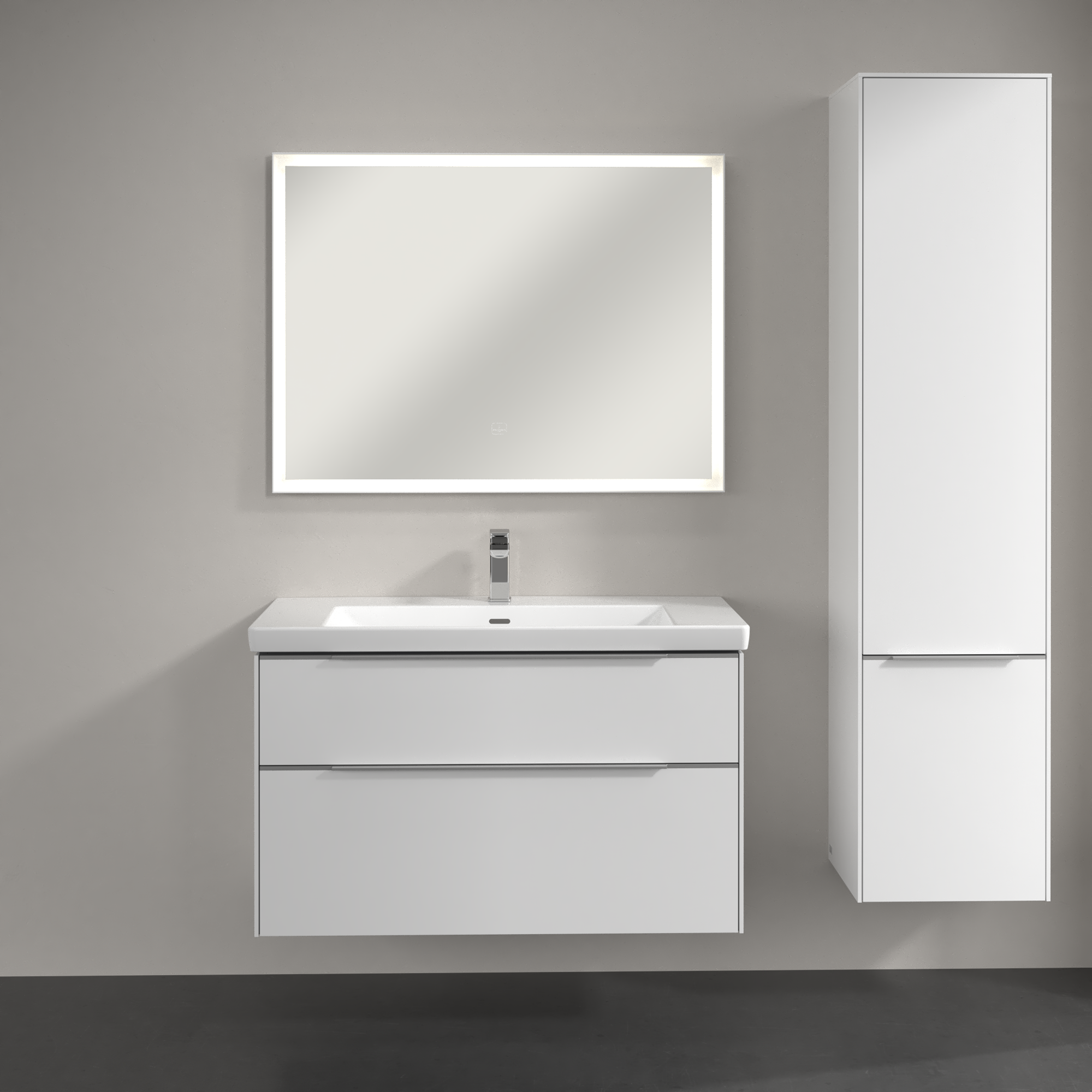 Subway 3.0 Tall cabinet, 2 doors, 400x1710x346mm, Body: Brilliant White, Front: Brilliant White
