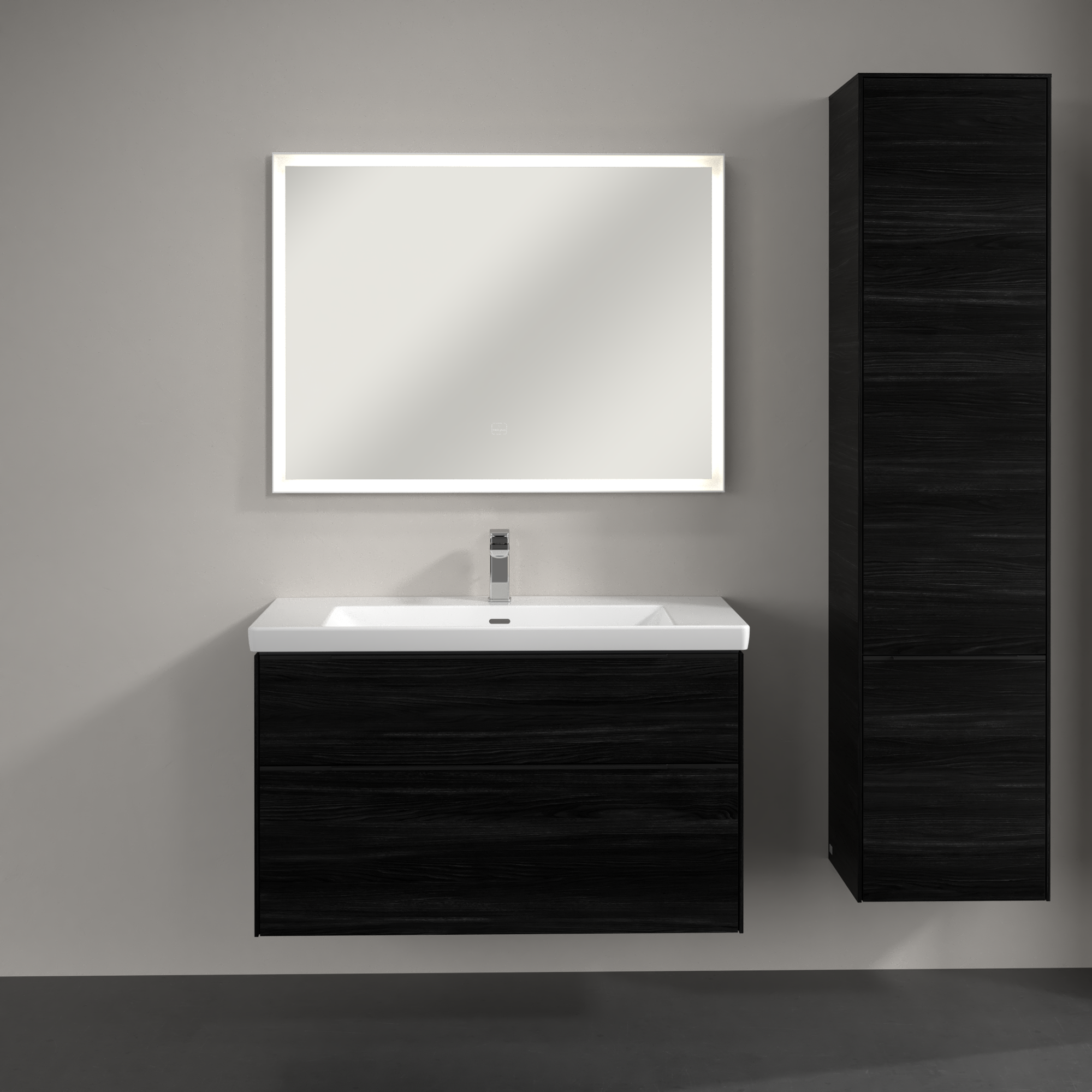 Subway 3.0 Tall cabinet, 2 doors, 400x1710x346mm, Body: Black Oak, Front: Black Oak
