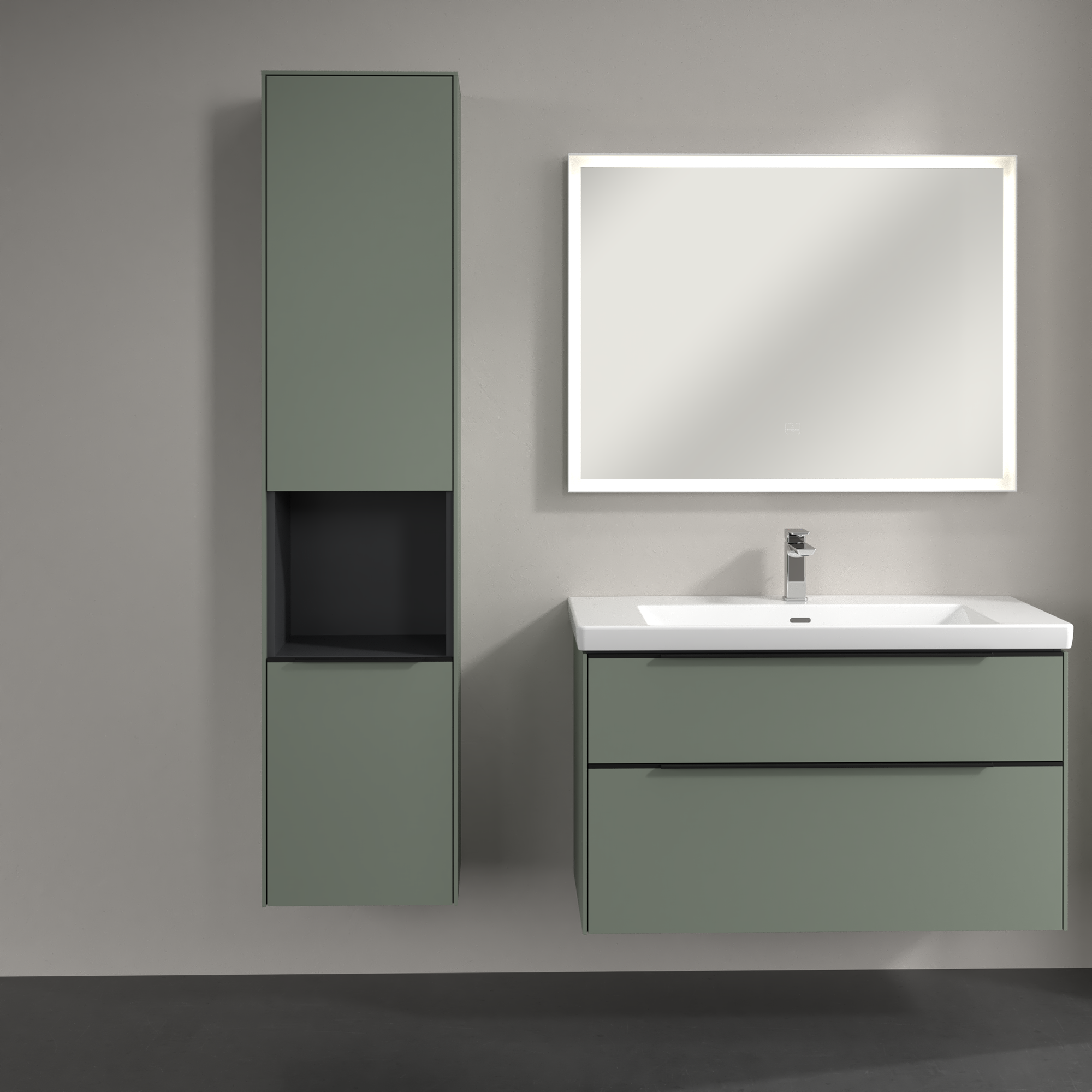 Subway 3.0 Højskab, 2 døre, 400x1710x346mm, Korpus: Soft Green, Front: Soft Green