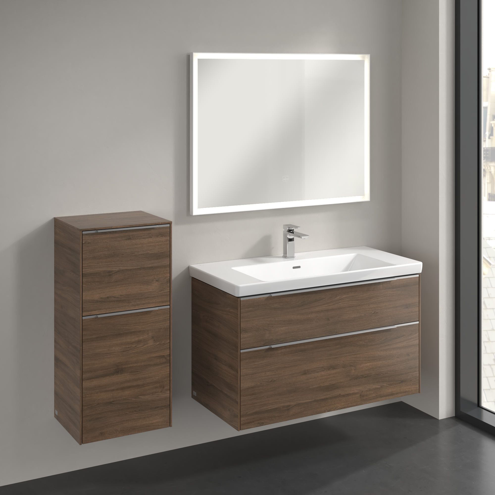 Subway 3.0 Side cabinet, 1 pull-out compartment, 1 door, 400x860x346mm, Body: Arizona Oak, Front: Arizona Oak