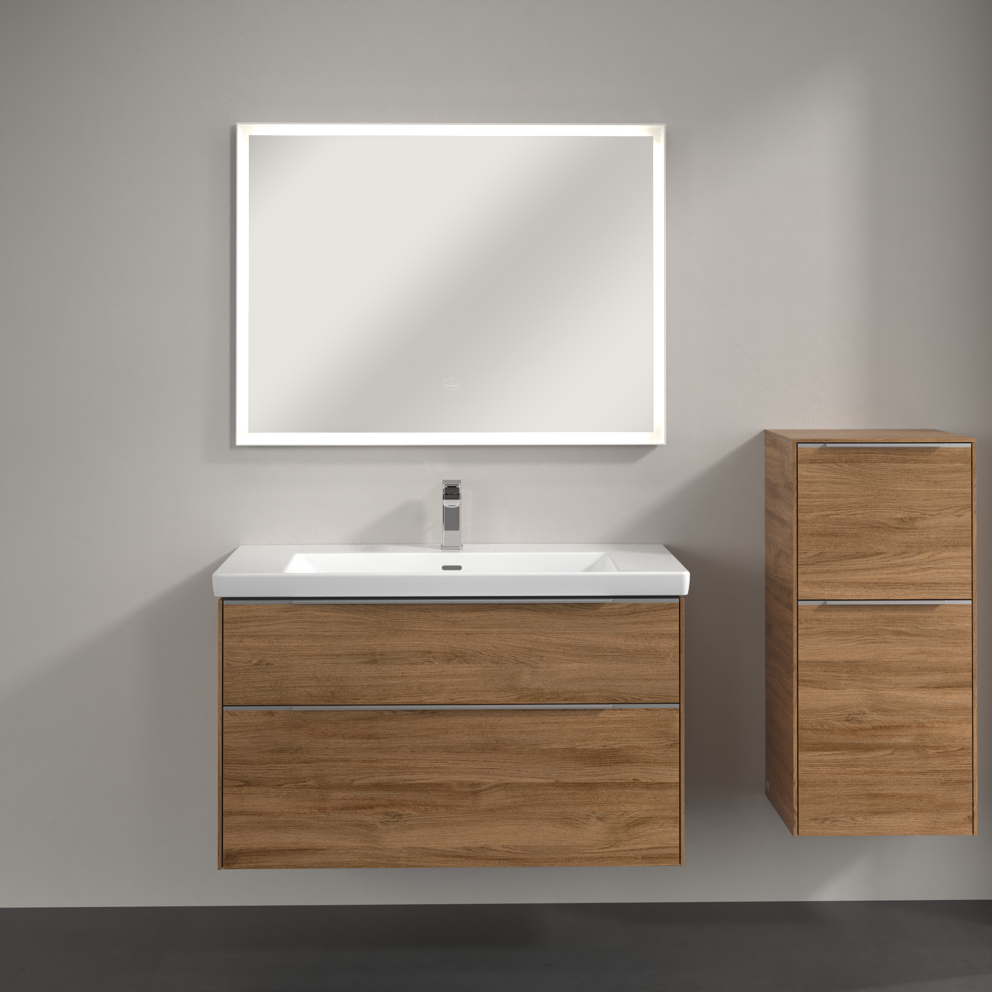 Subway 3.0 Armoire latérale, 1 tiroir sur rails, 1 porte, 400x860x346mm, Caisson: Oak Kansas, Façade: Oak Kansas