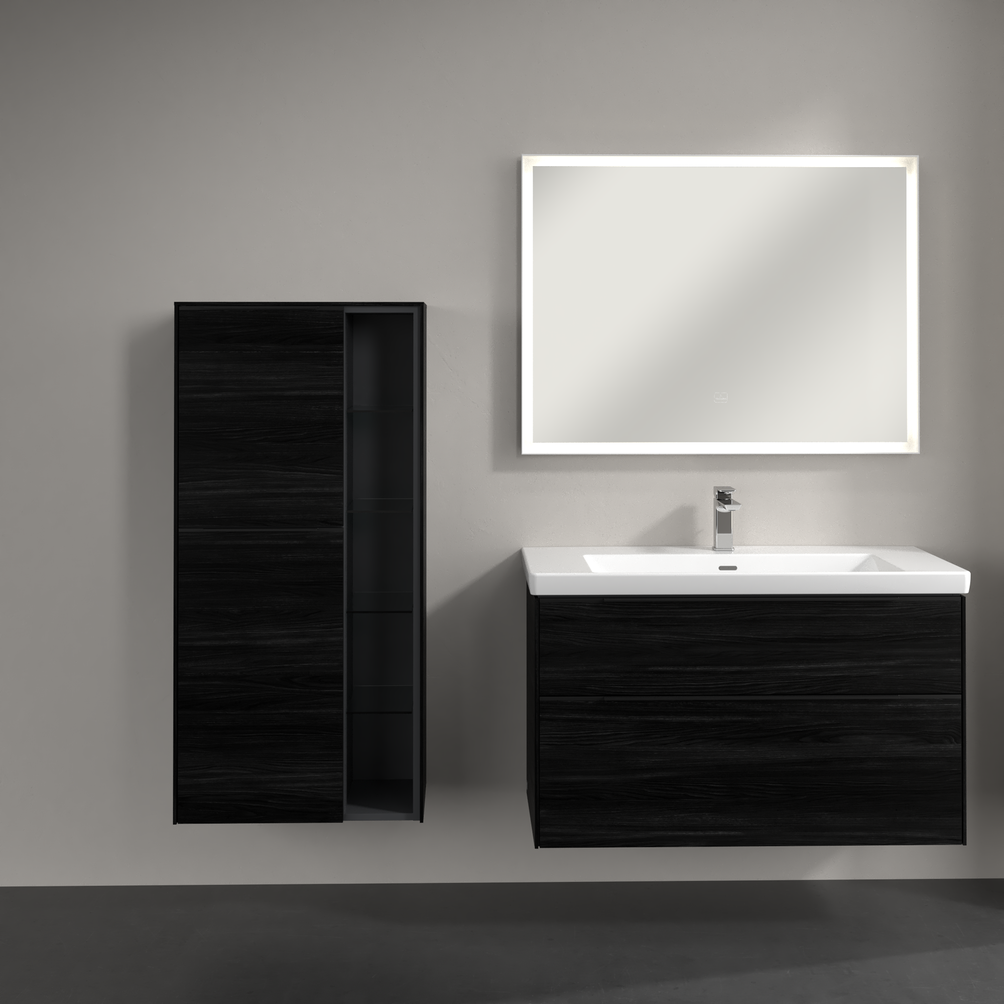 Subway 3.0 Middenkast, 2 deuren, 574x1200x346mm, Corpus: Black Oak, Front: Black Oak