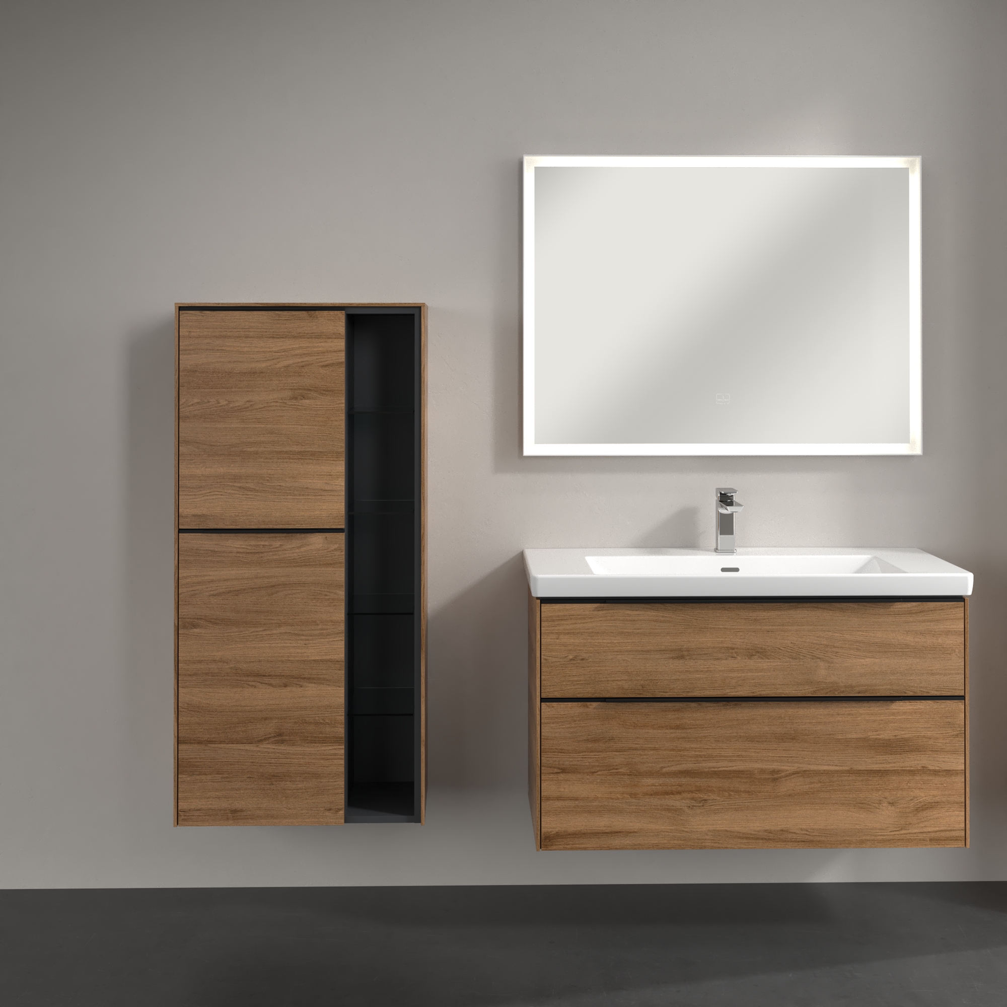 Subway 3.0 Medium-height cabinet, 2 doors, 574x1200x346mm, Body: Oak Kansas, Front: Oak Kansas