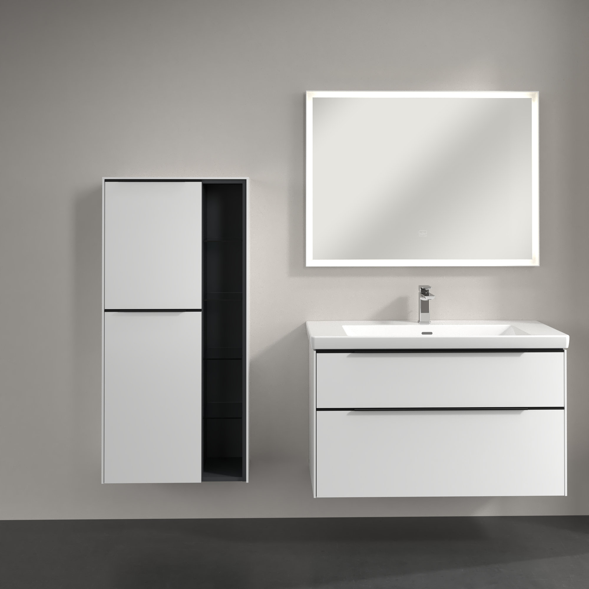 Subway 3.0 Medium-height cabinet, 2 doors, 574x1200x346mm, Body: Brilliant White, Front: Brilliant White