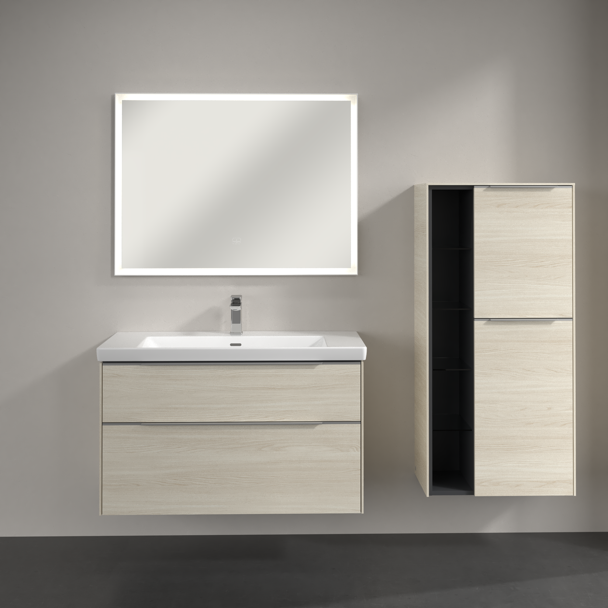 Subway 3.0 Medium-height cabinet, 2 doors, 574x1200x346mm, Body: White Oak, Front: White Oak