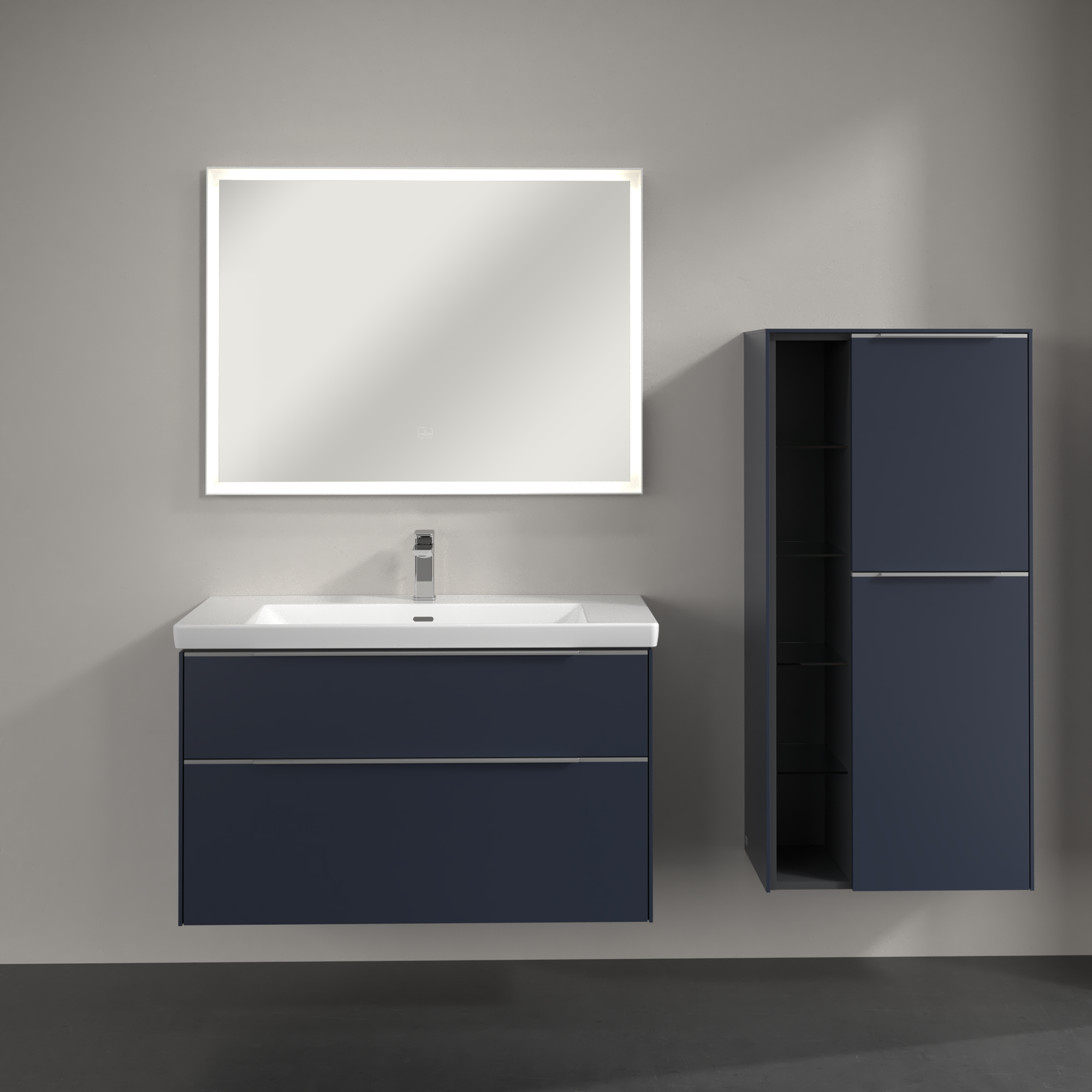 Subway 3.0 Medium-height cabinet, 2 doors, 574x1200x346mm, Body: Marine Blue, Front: Marine Blue