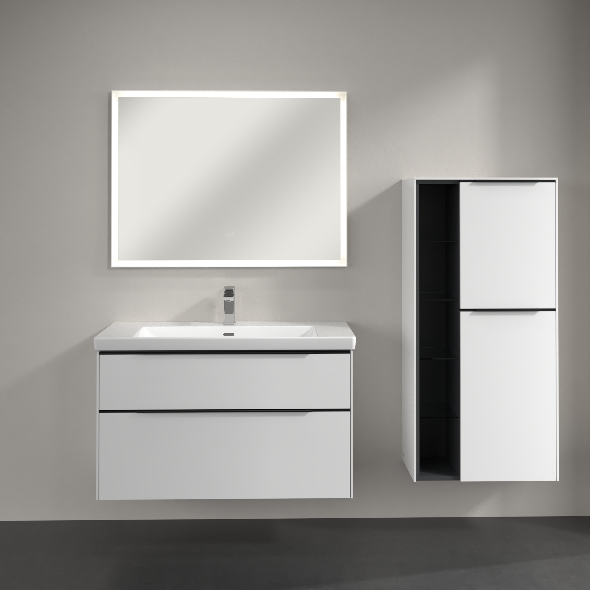 Subway 3.0 Medium-height cabinet, 2 doors, 574x1200x346mm, Body: Pure White, Front: Pure White