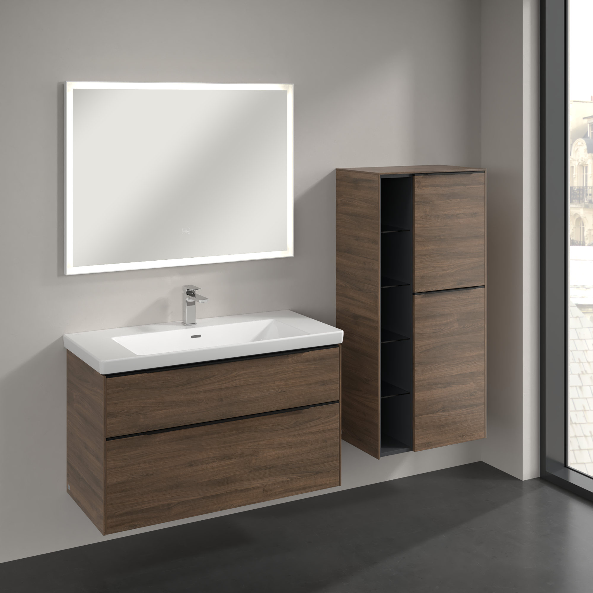 Subway 3.0 Medium-height cabinet, 2 doors, 574x1200x346mm, Body: Arizona Oak, Front: Arizona Oak
