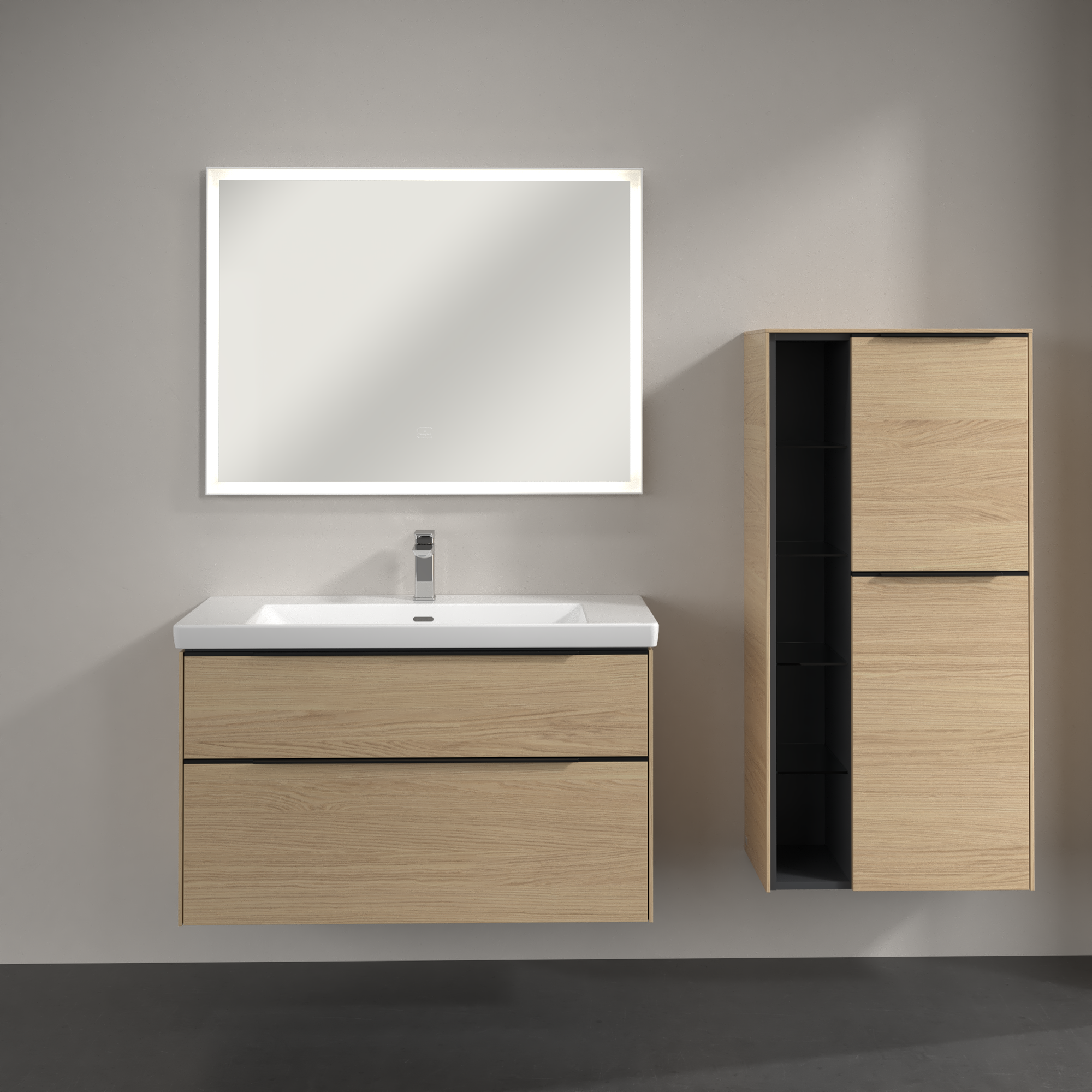 Subway 3.0 Medium-height cabinet, 2 doors, 574x1200x346mm, Body: Nordic Oak, Front: Nordic Oak