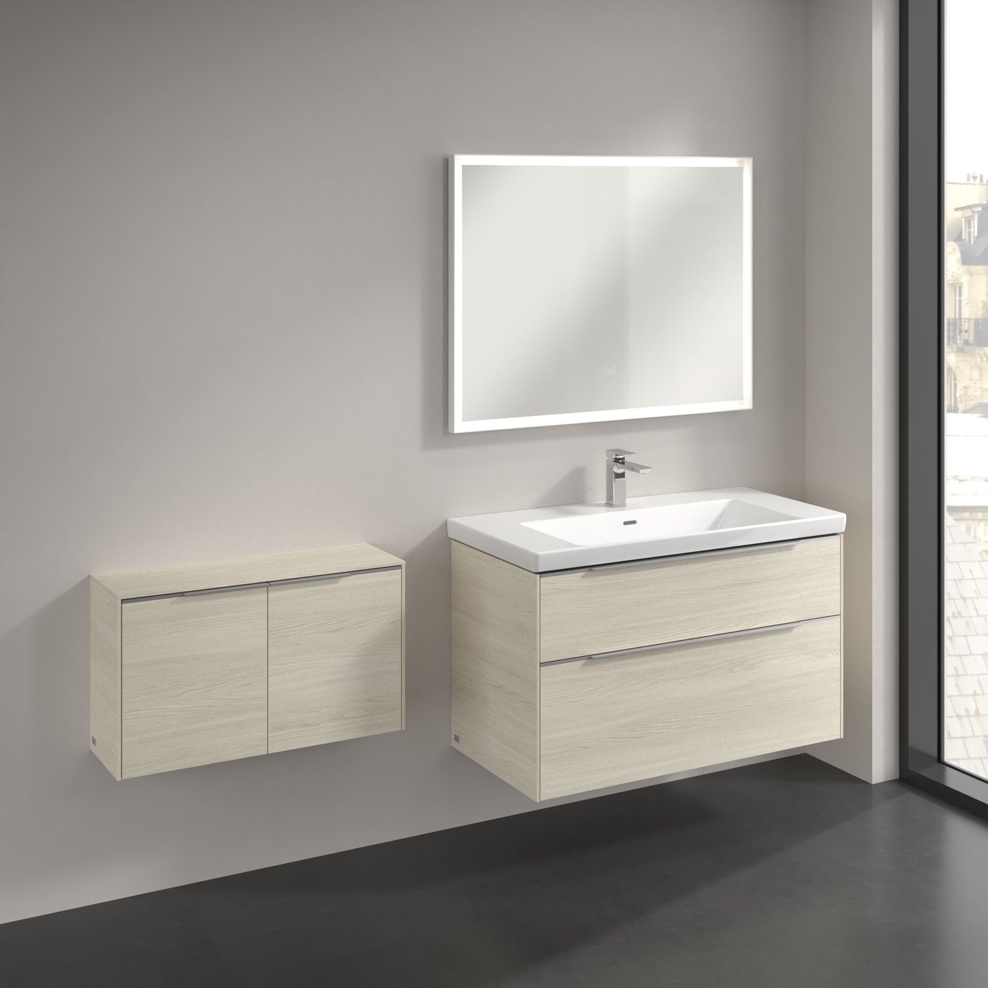 Subway 3.0 Sideboard, 2 deuren, 728x423x240mm, Corpus: White Oak, Front: White Oak
