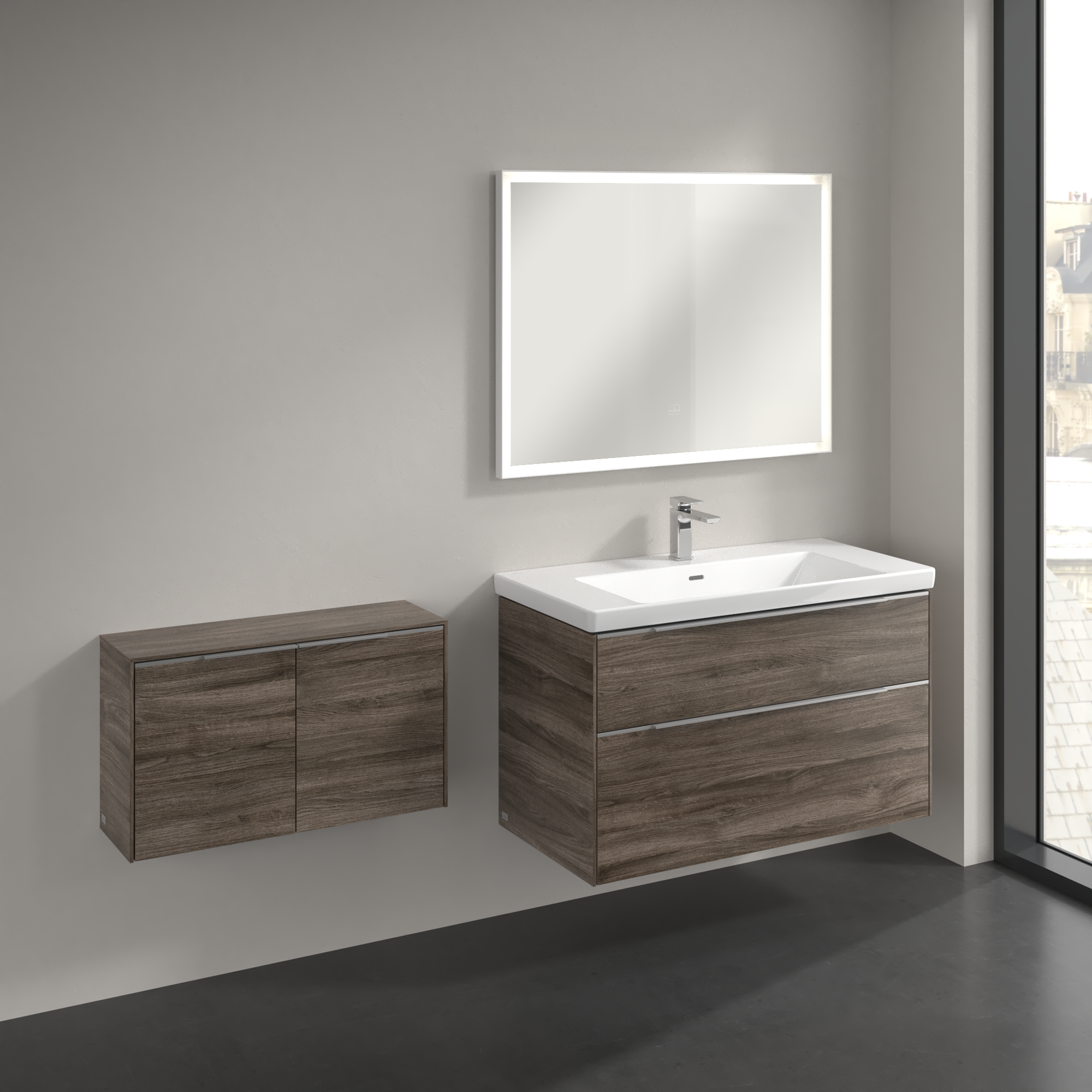 Subway 3.0 Sideboard, 2 doors, 728x423x240mm, Body: Stone Oak, Front: Stone Oak