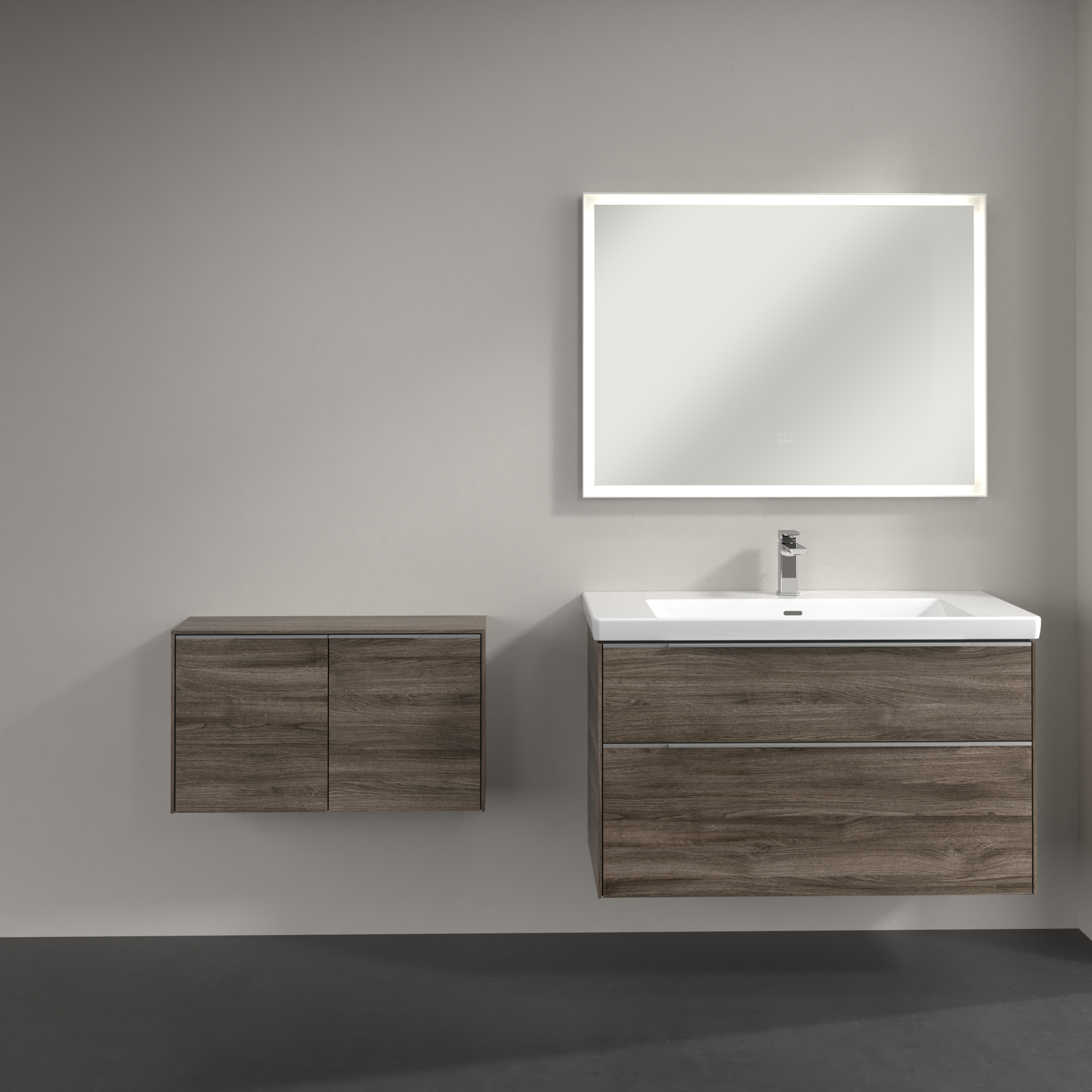 Subway 3.0 Sideboard, 2 doors, 728x423x240mm, Body: Stone Oak, Front: Stone Oak