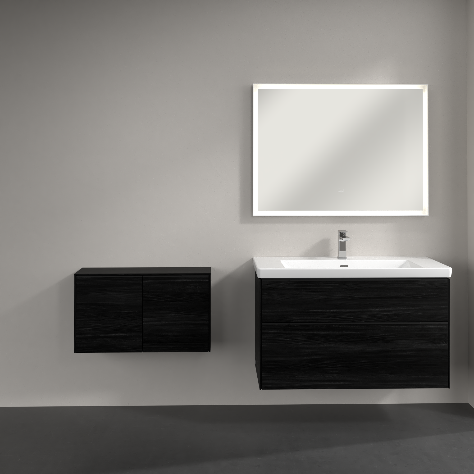 Subway 3.0 Sideboard, 2 Türen, 728x423x240mm, Korpus: Black Oak, Front: Black Oak